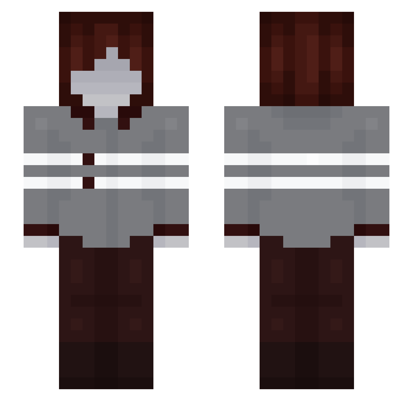 The_Hog_Washer Minecraft skin, front and back view