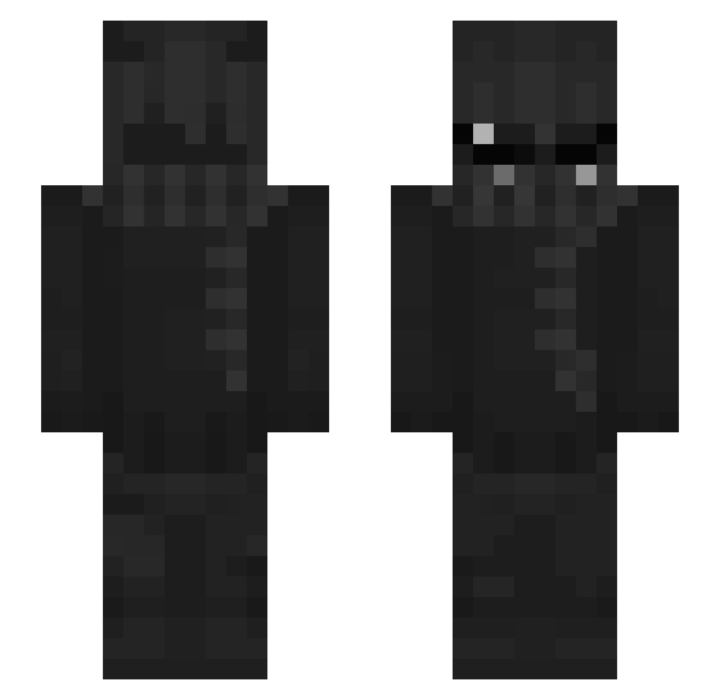 stillset Minecraft skin, front and back view
