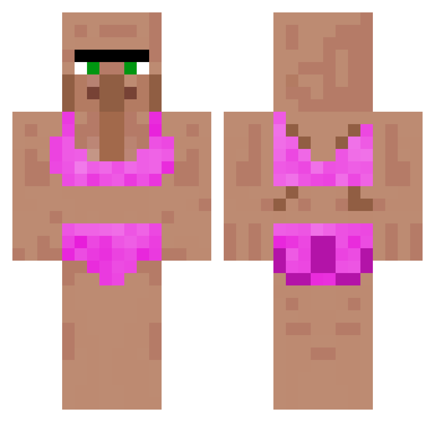 zodiac13 Minecraft skin, front and back view
