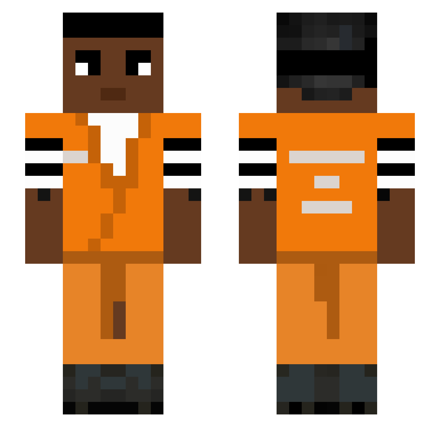 skaczacyelnoks Minecraft skin, front and back view