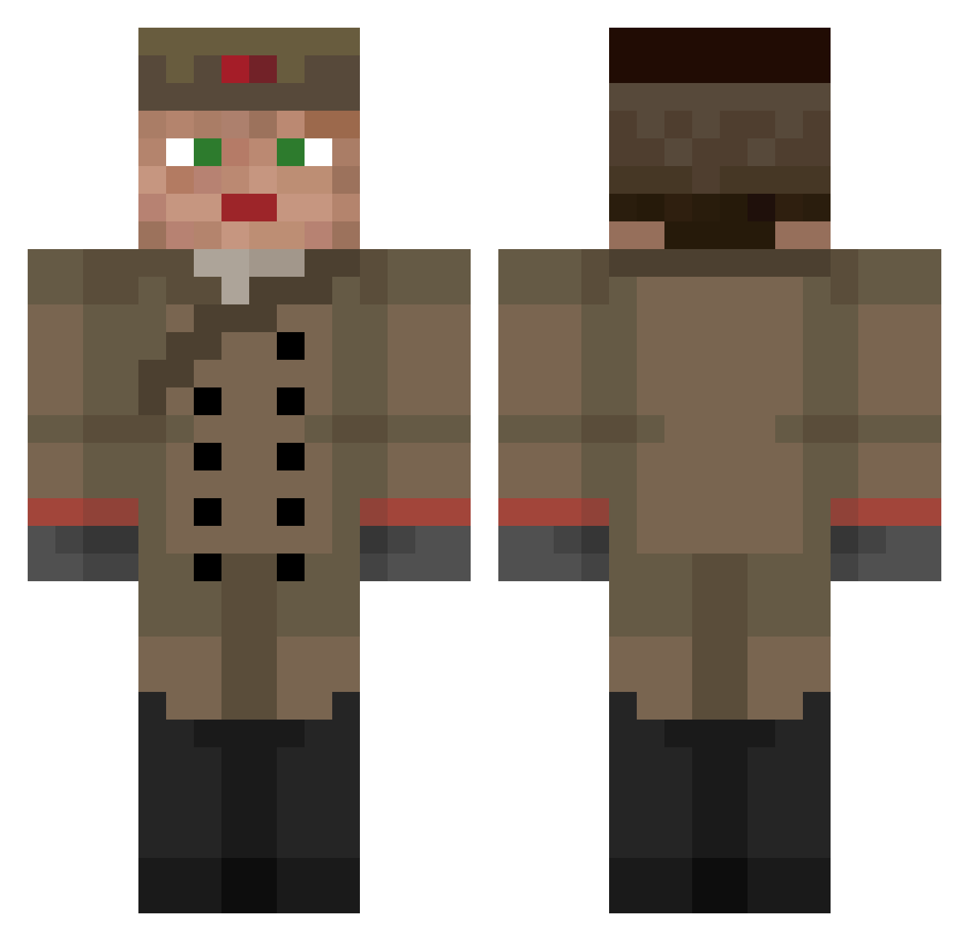 apfelcraft Minecraft skin, front and back view