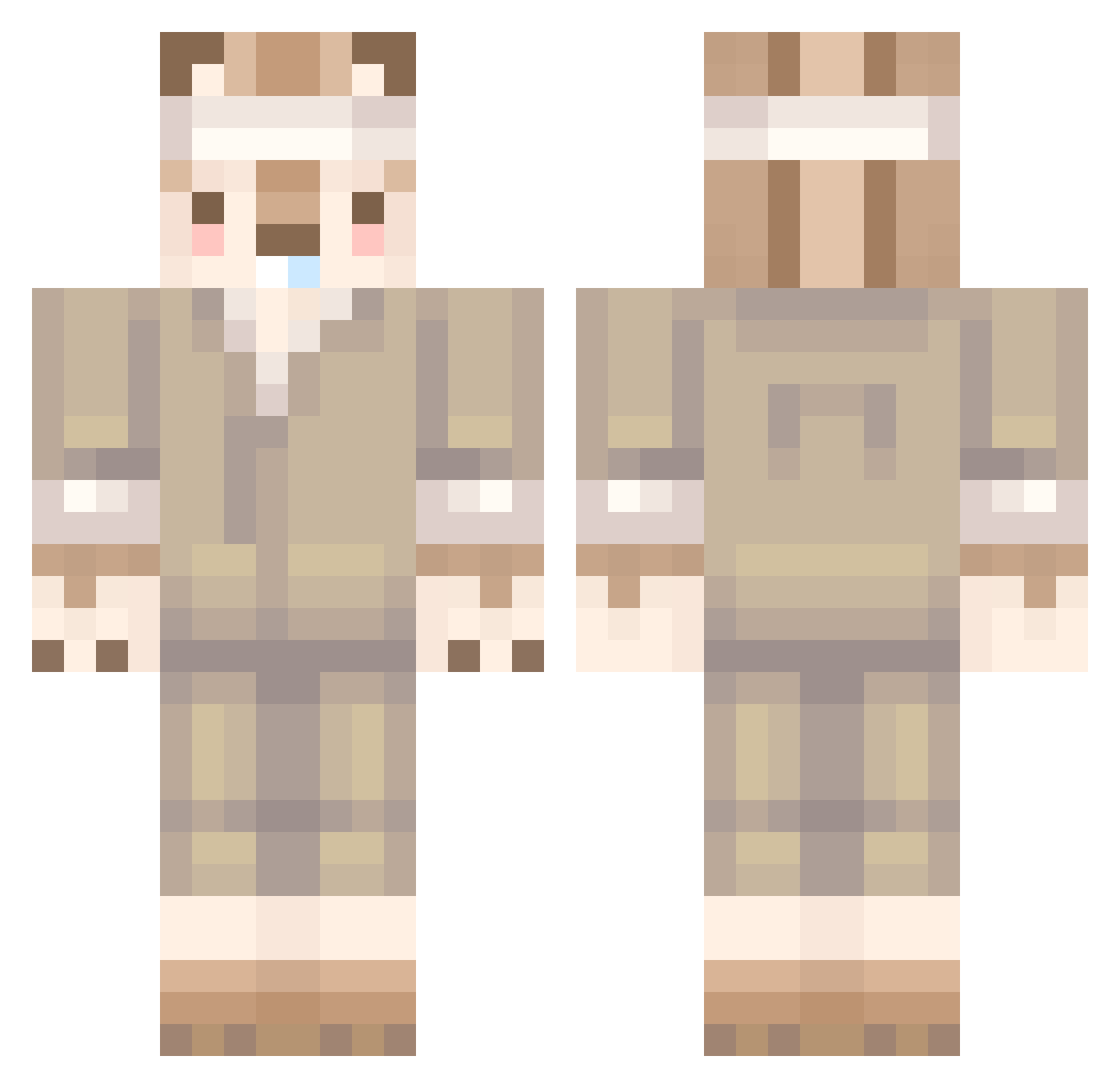raonchoi Minecraft skin, front and back view