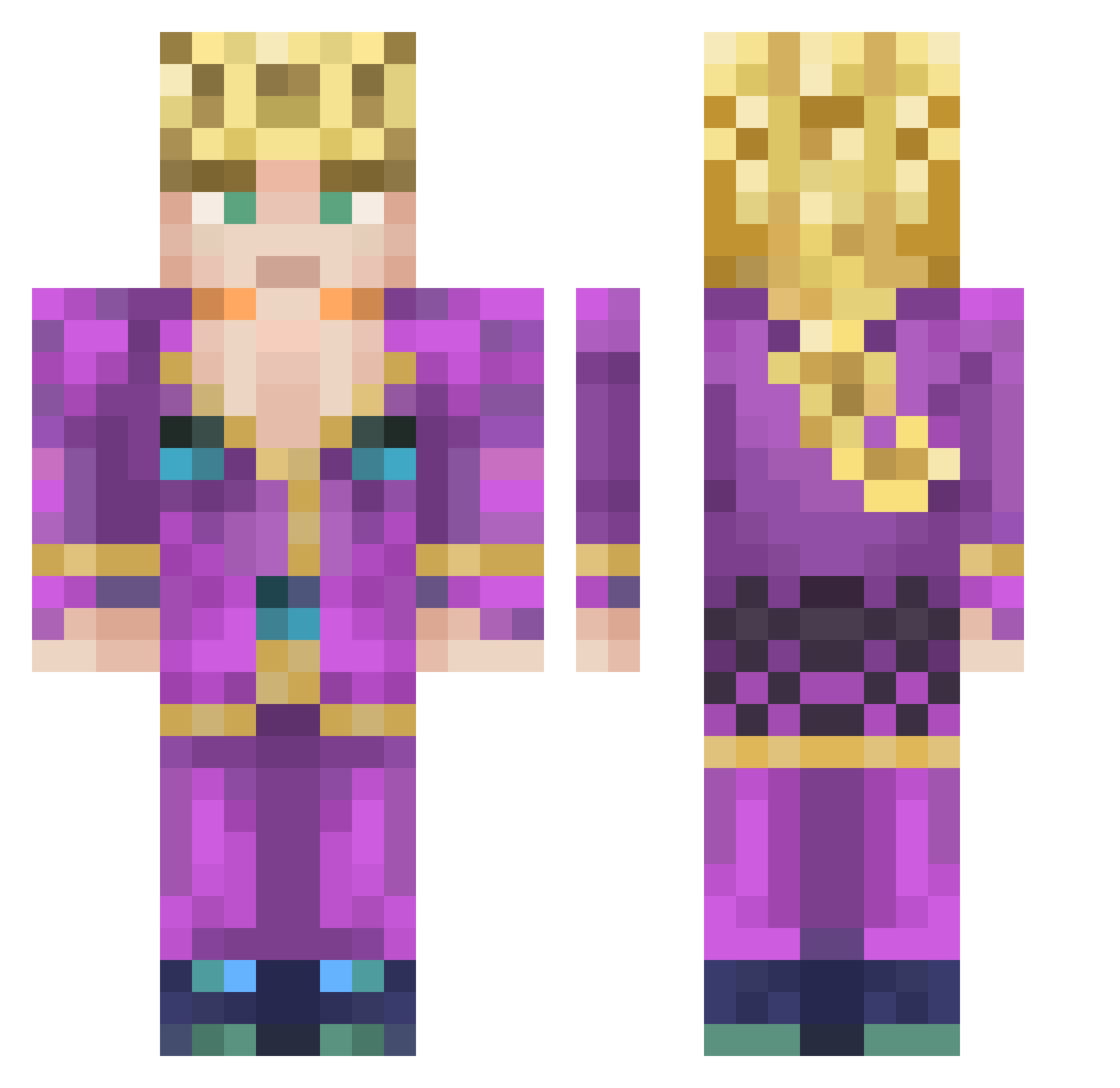 Medik11 Minecraft skin, front and back view