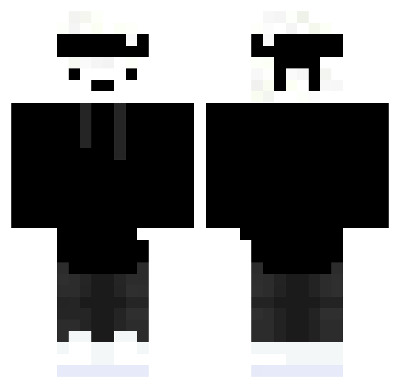MiiciKing Minecraft skin, front and back view