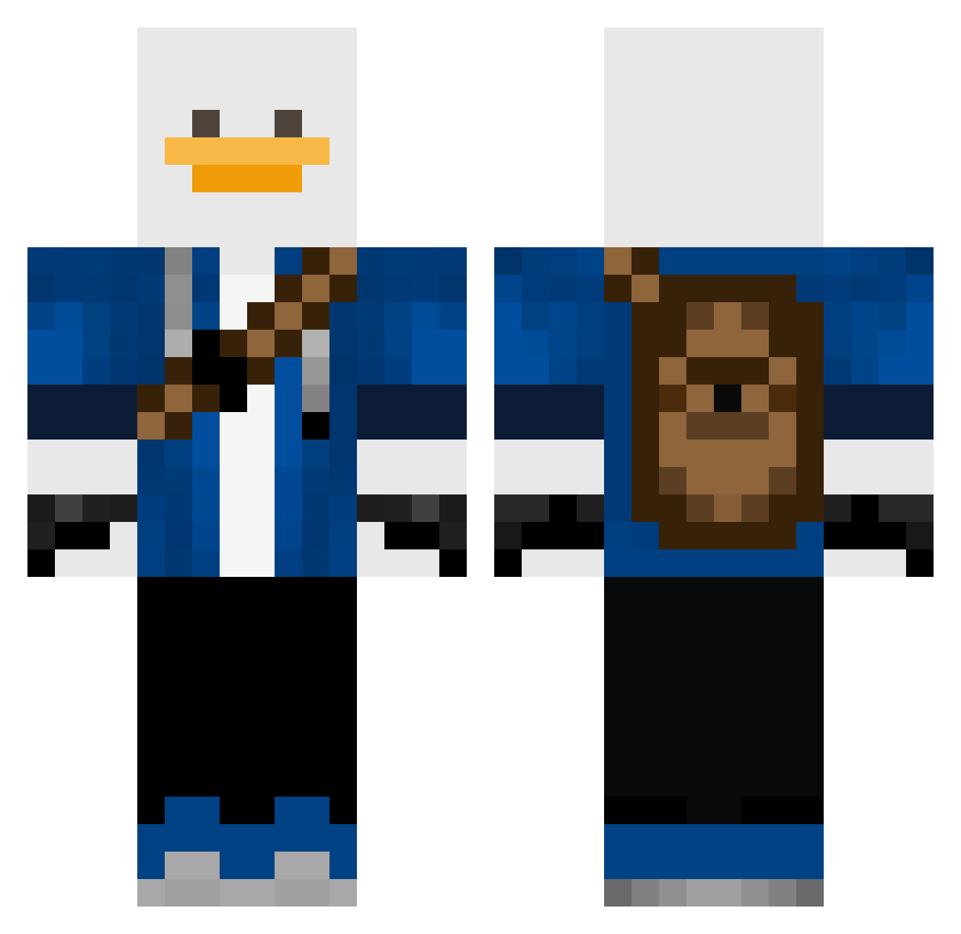 Soothsaying Minecraft skin, front and back view