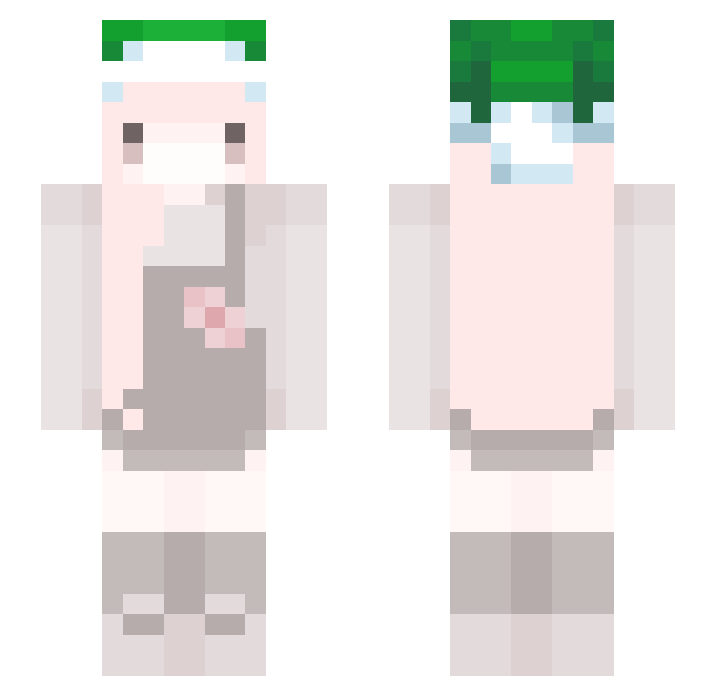 Jeeff3037 Minecraft skin, front and back view