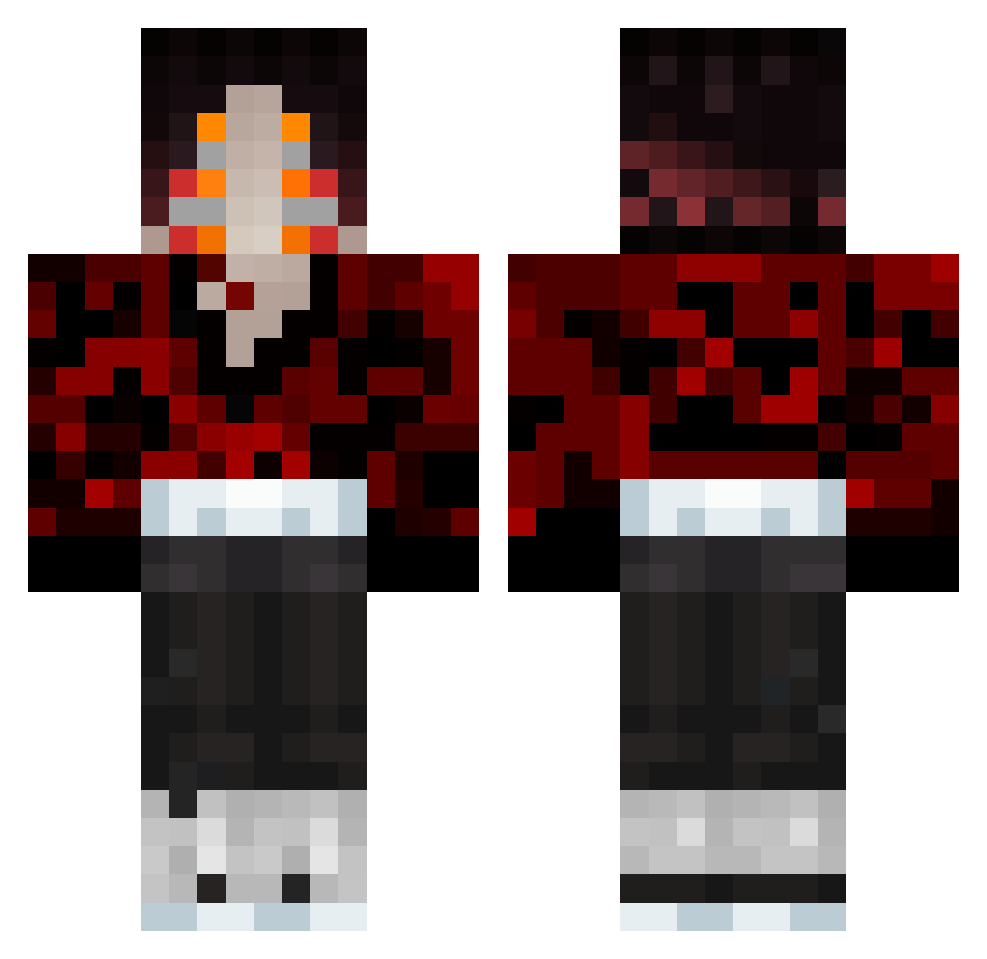 codescorpion1357 Minecraft skin, front and back view