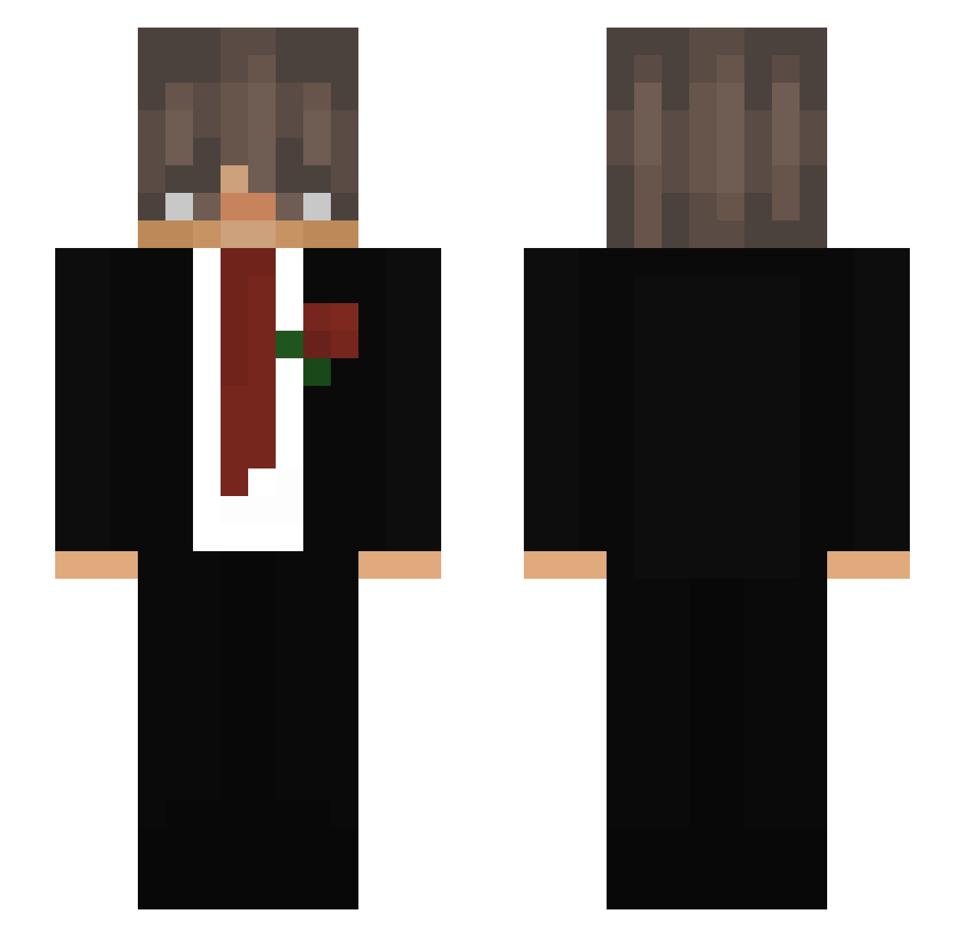 IDK_Syr0 Minecraft skin, front and back view