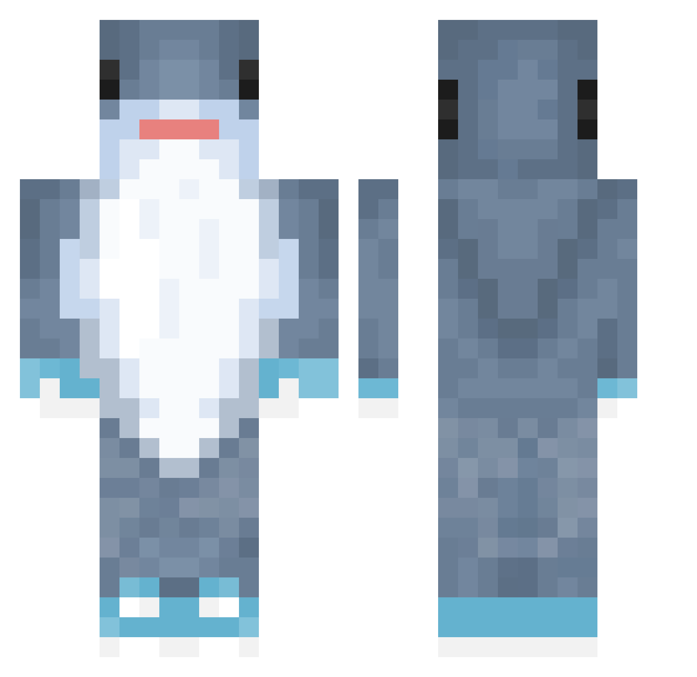 OdeathstorM123 Minecraft skin, front and back view