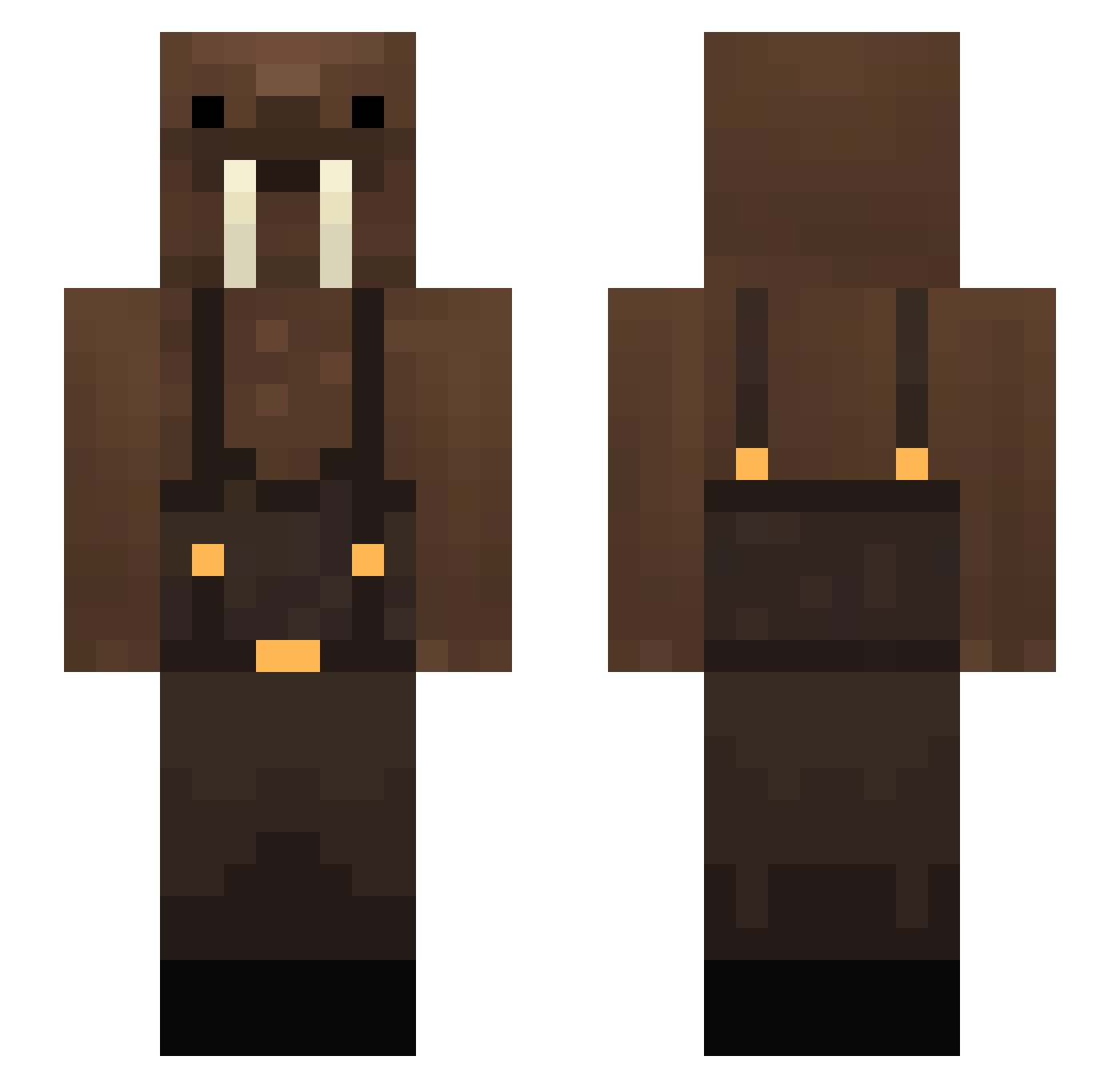 Depolarize Minecraft skin, front and back view