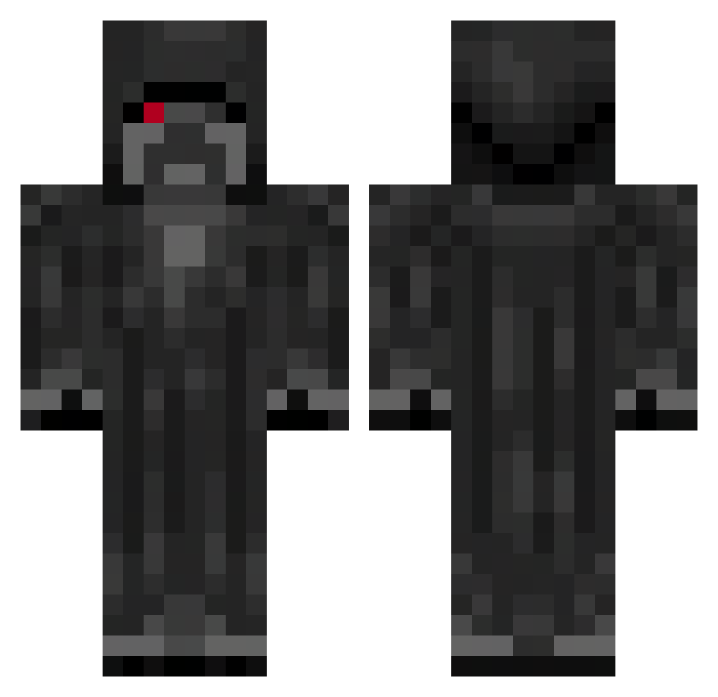 C1ll1 Minecraft skin, front and back view