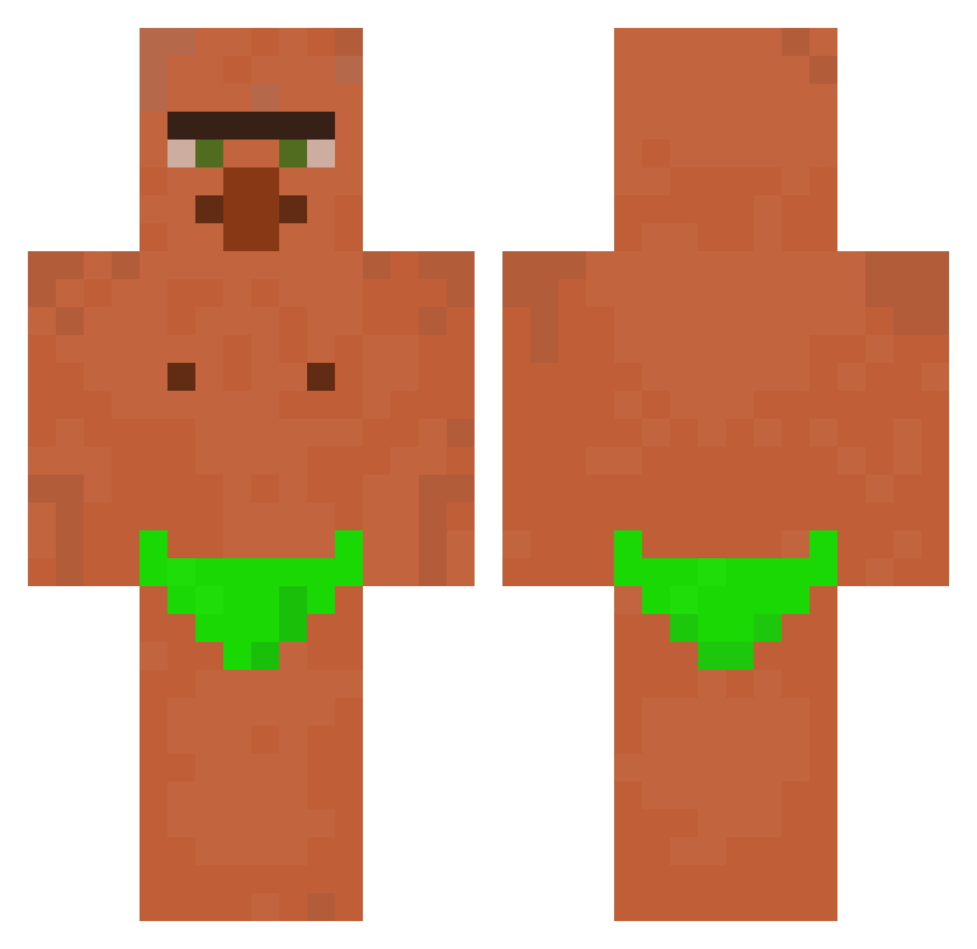 SharonTheMan Minecraft skin, front and back view