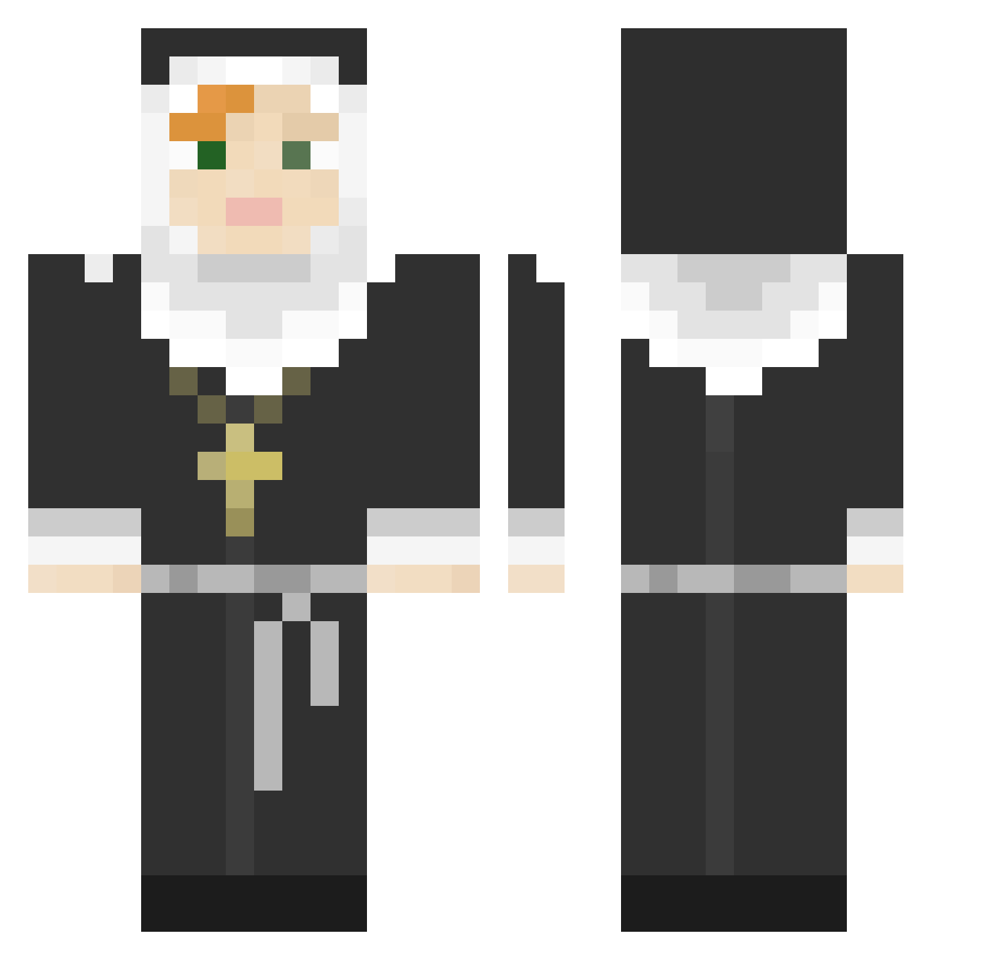 truckwife Minecraft skin, front and back view
