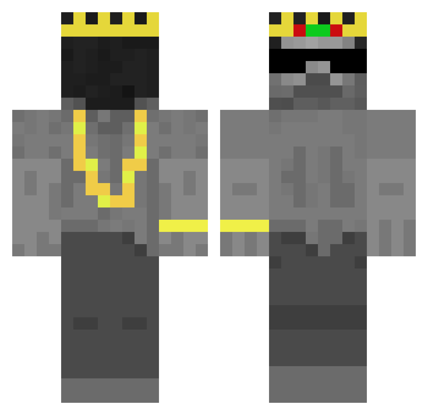 olotoja2011 Minecraft skin, front and back view