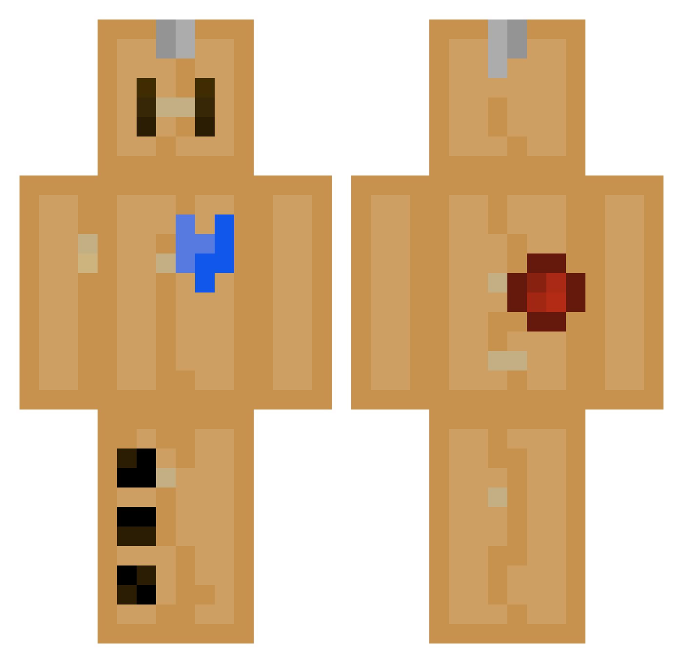 SypremeV Minecraft skin, front and back view
