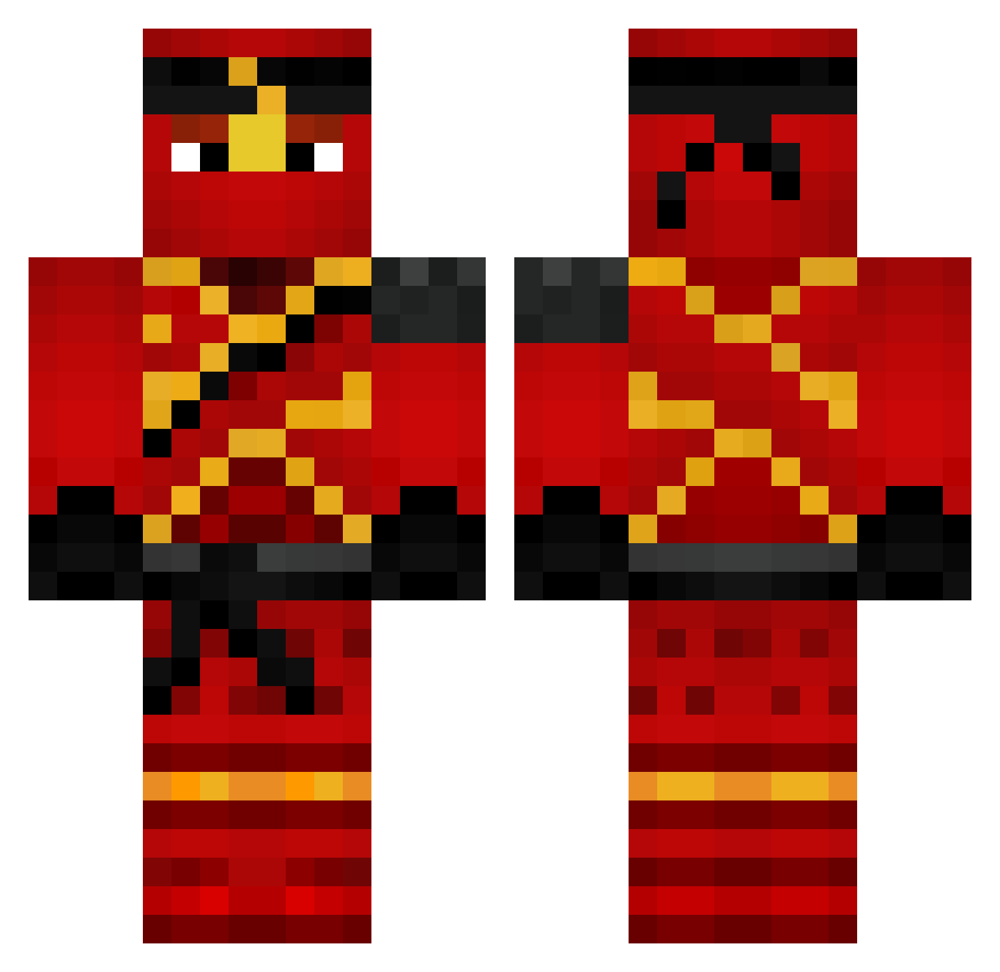 eterniiix Minecraft skin, front and back view