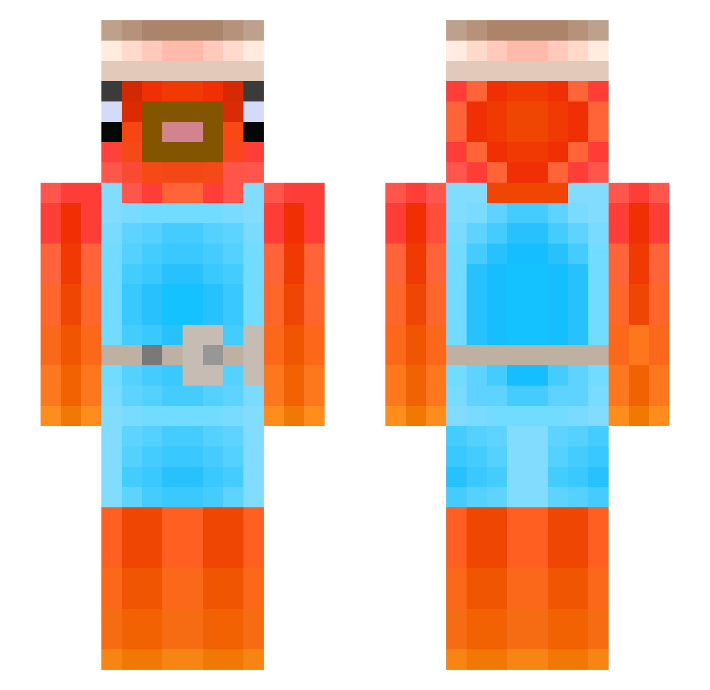 fiaum321 Minecraft skin, front and back view