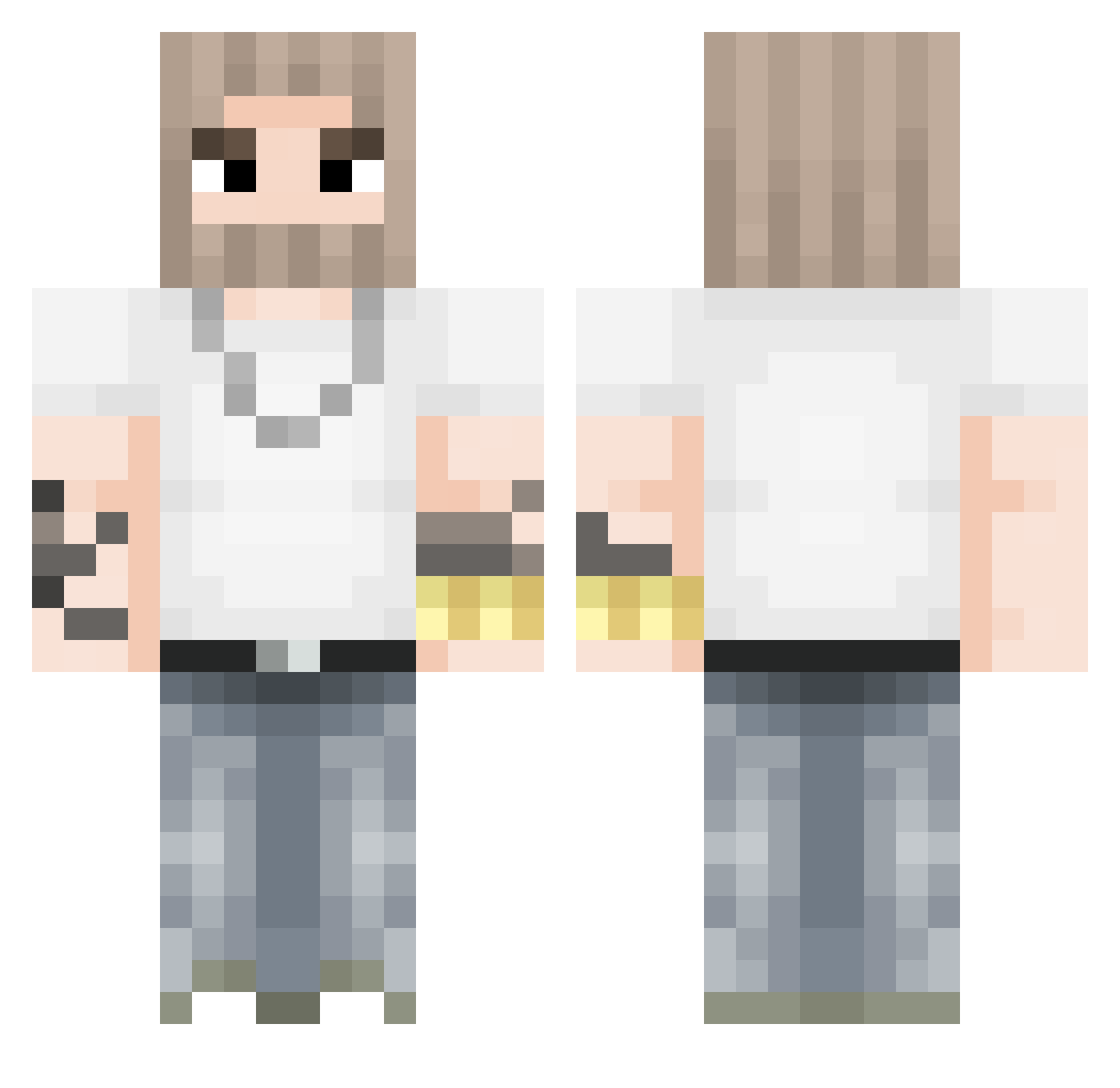 FranzGustav1337 Minecraft skin, front and back view