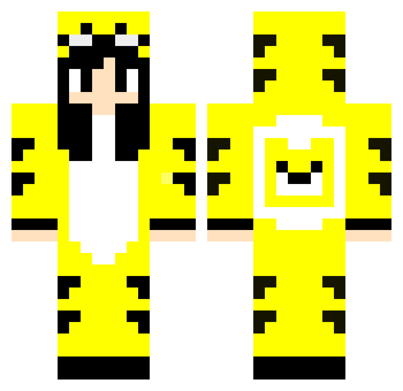 xxoczukxx Minecraft skin, front and back view