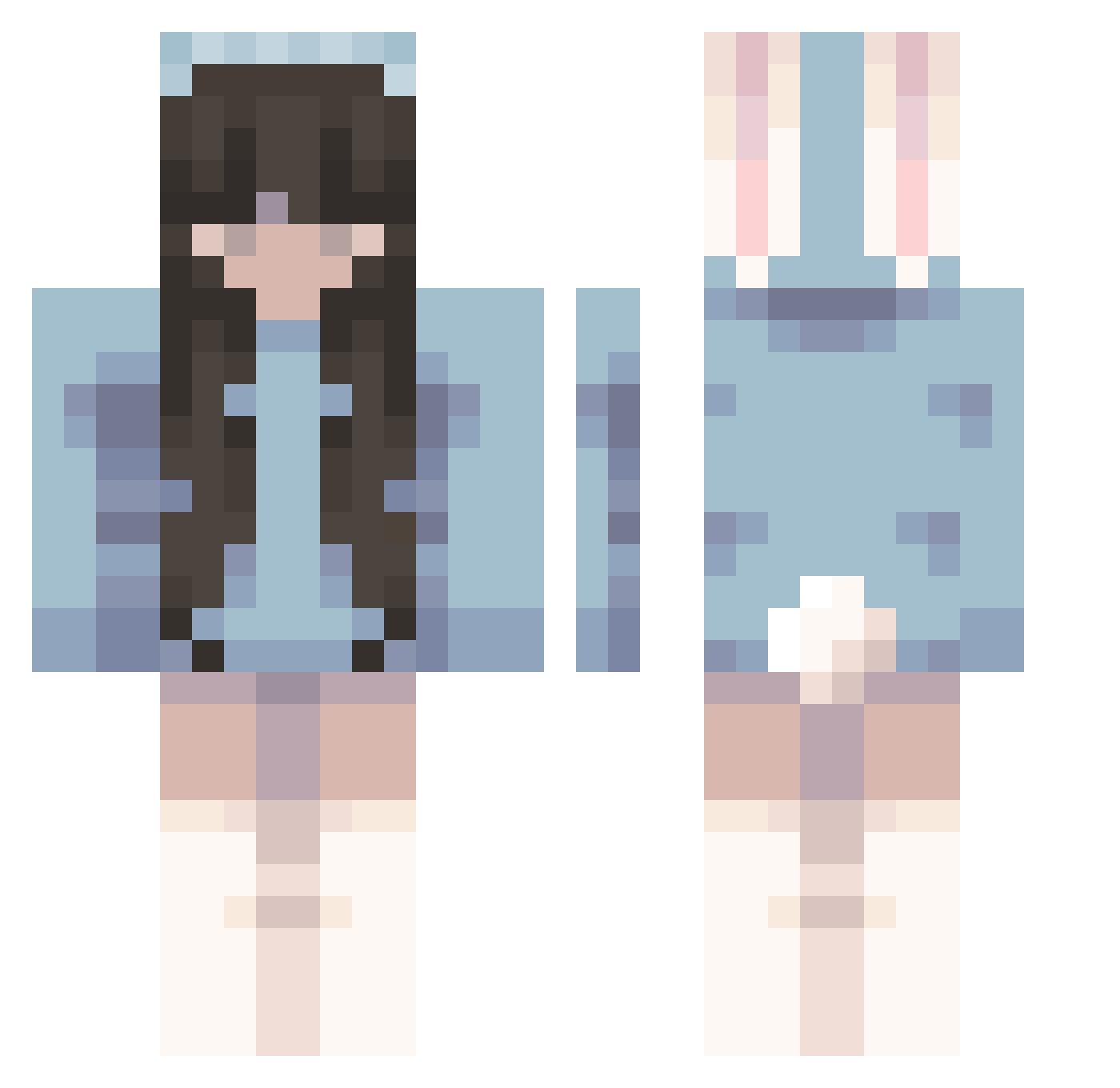 KristianBR Minecraft skin, front and back view