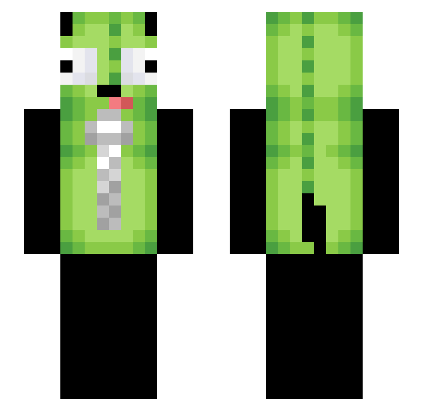 SillyBirbRay Minecraft skin, front and back view