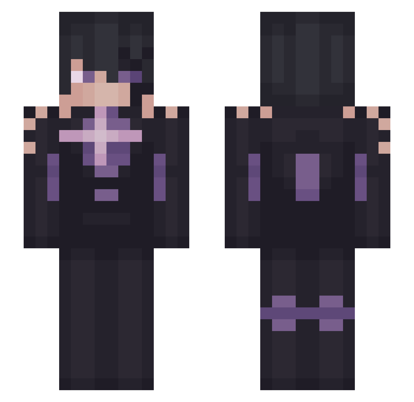 Rolbi Minecraft skin, front and back view