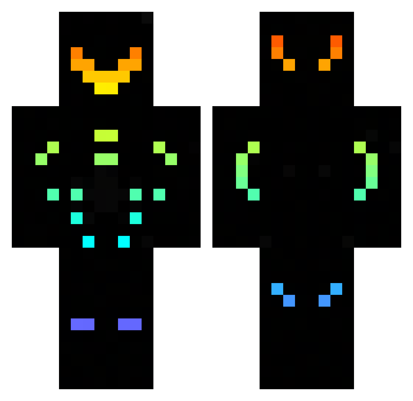 Jozef2112 Minecraft skin, front and back view