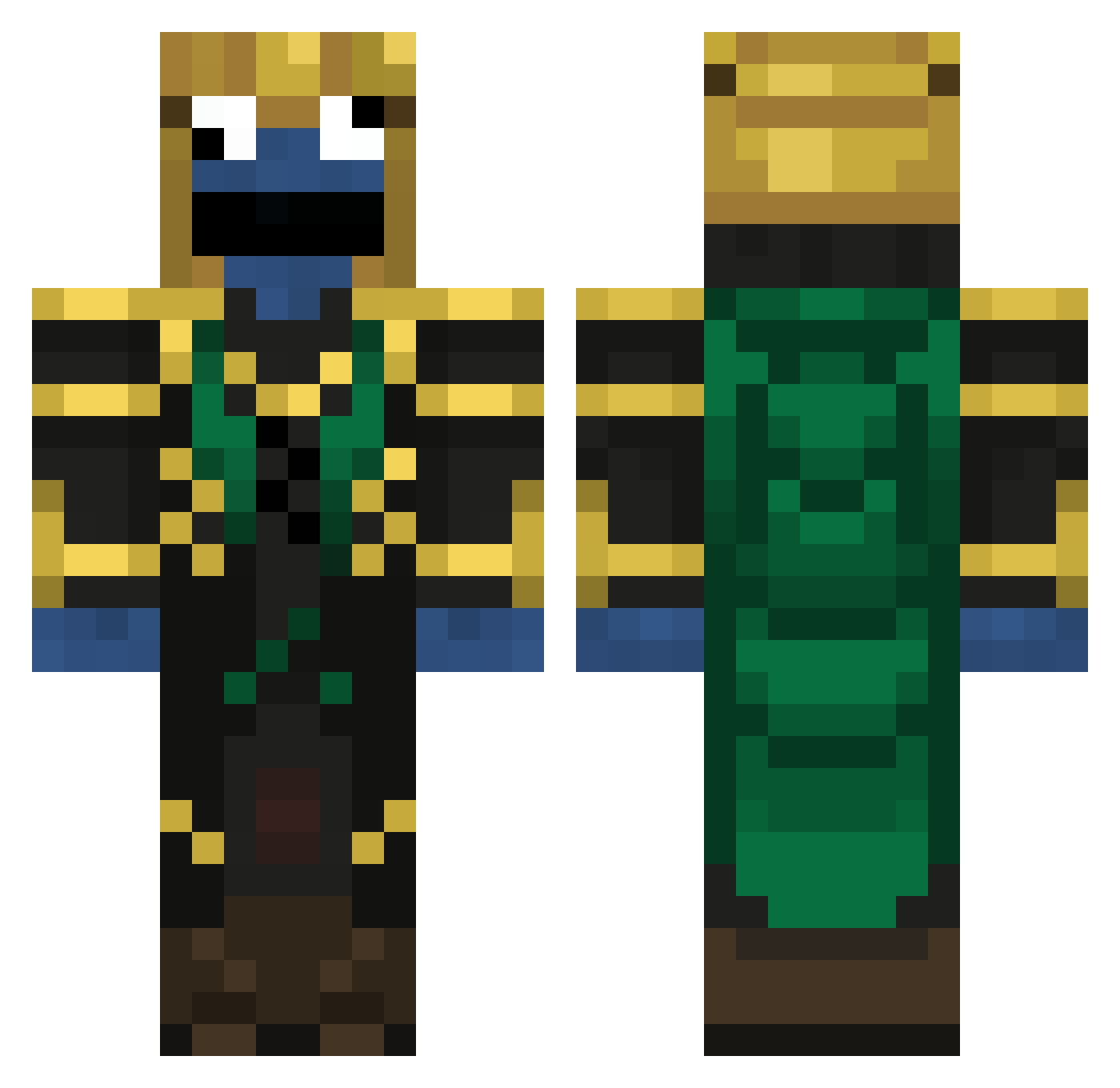 MrQwowOfficial Minecraft skin, front and back view