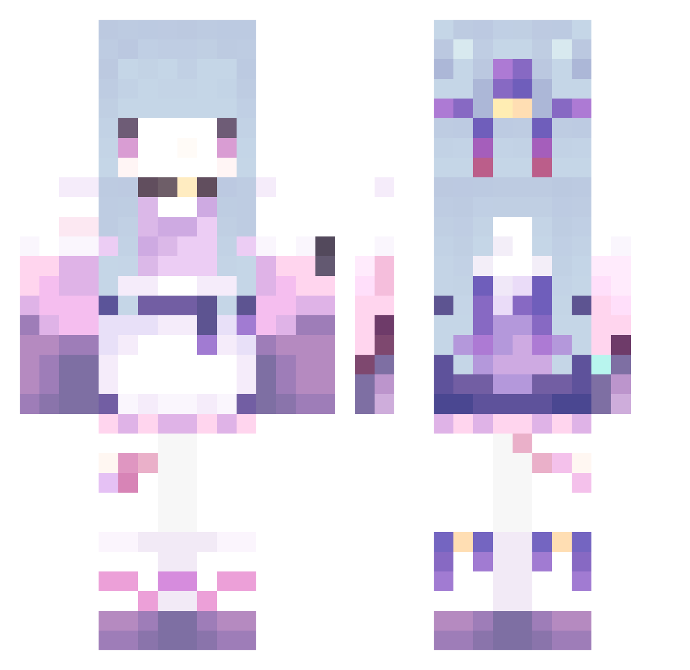 HongYu0824 Minecraft skin, front and back view