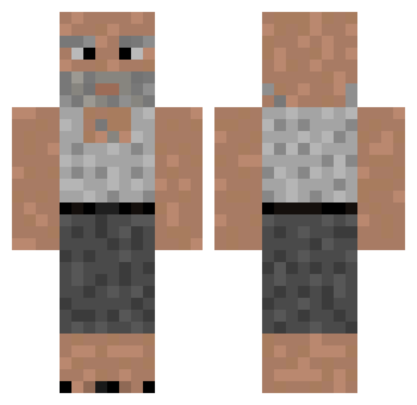 ErenYeager_27 Minecraft skin, front and back view