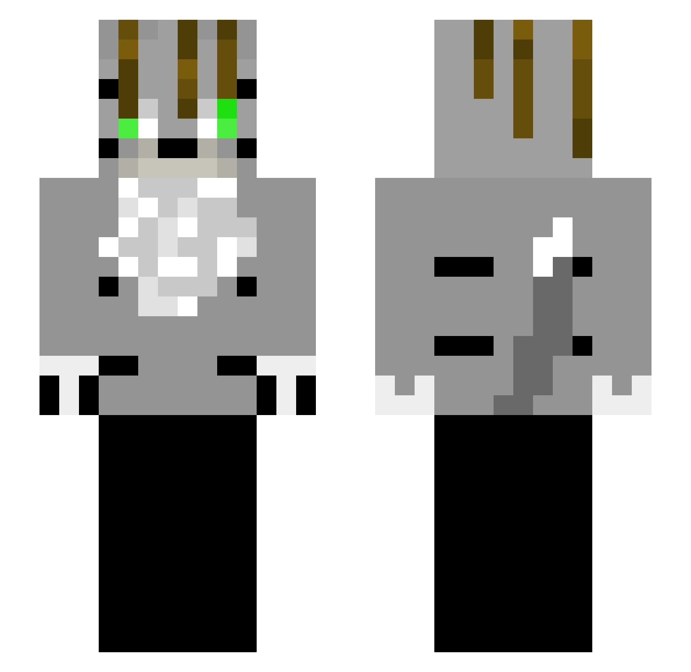 Aregato_ Minecraft skin, front and back view