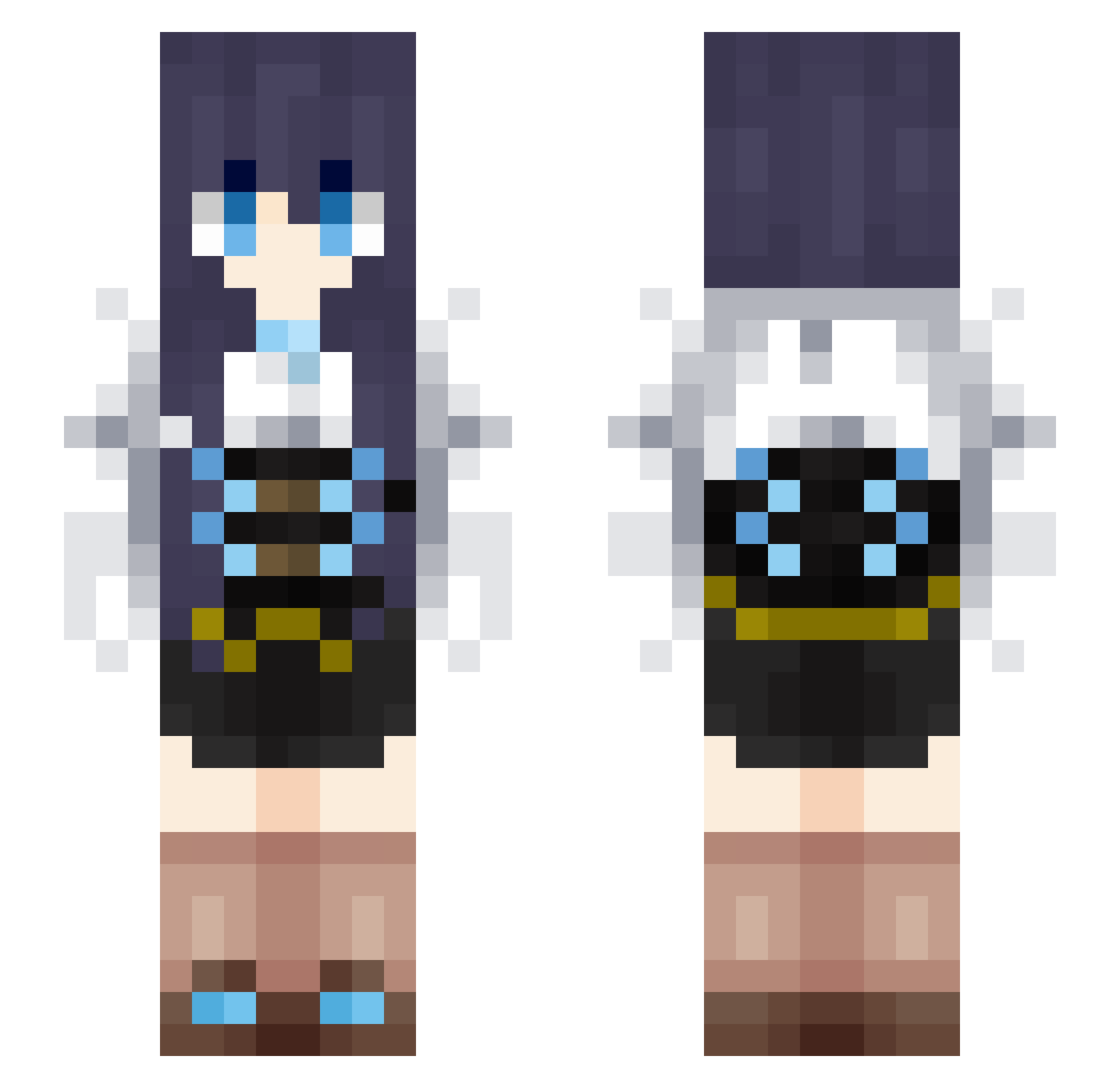 LiaElisa02 Minecraft skin, front and back view