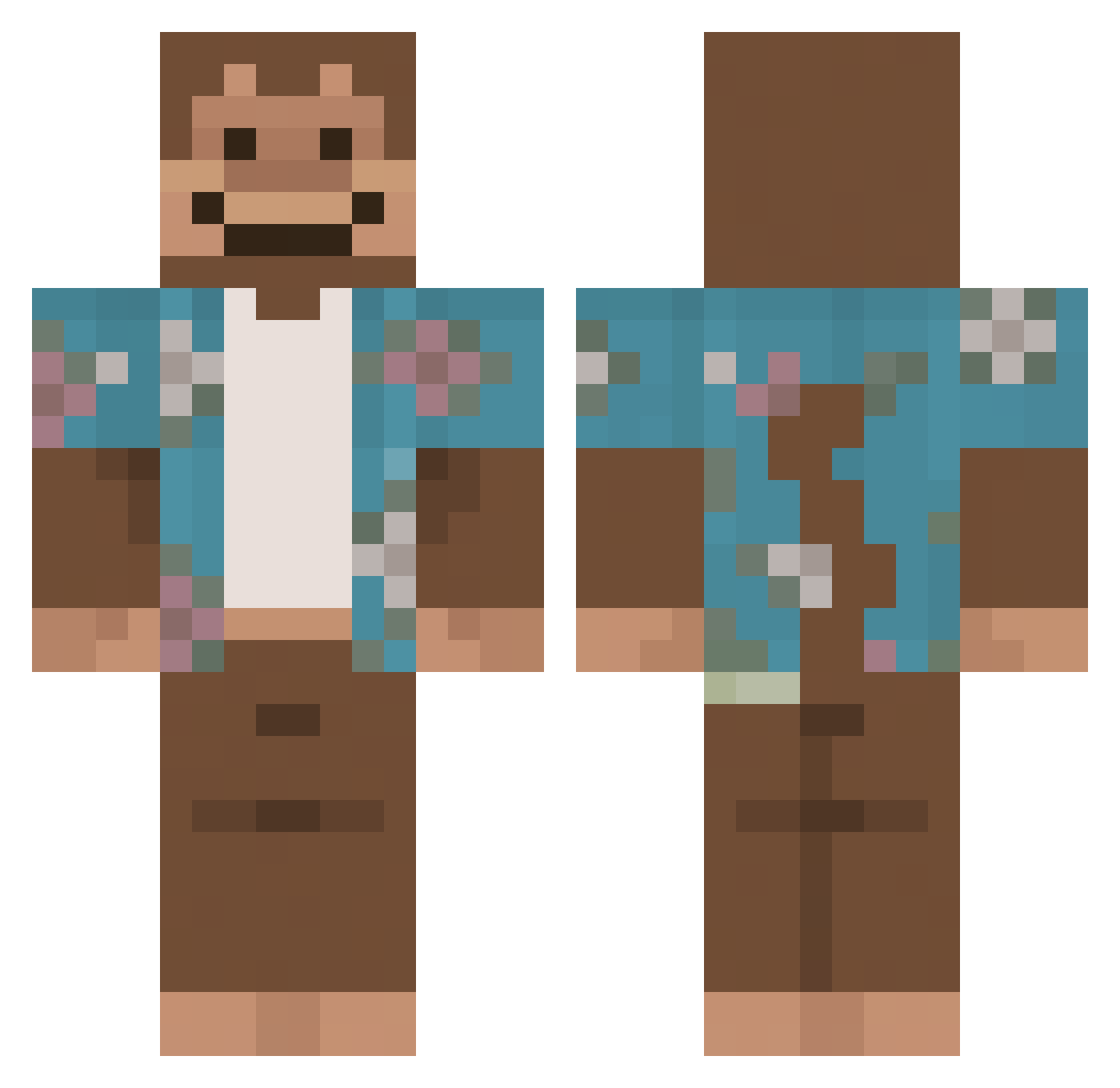 Indemn_ Minecraft skin, front and back view