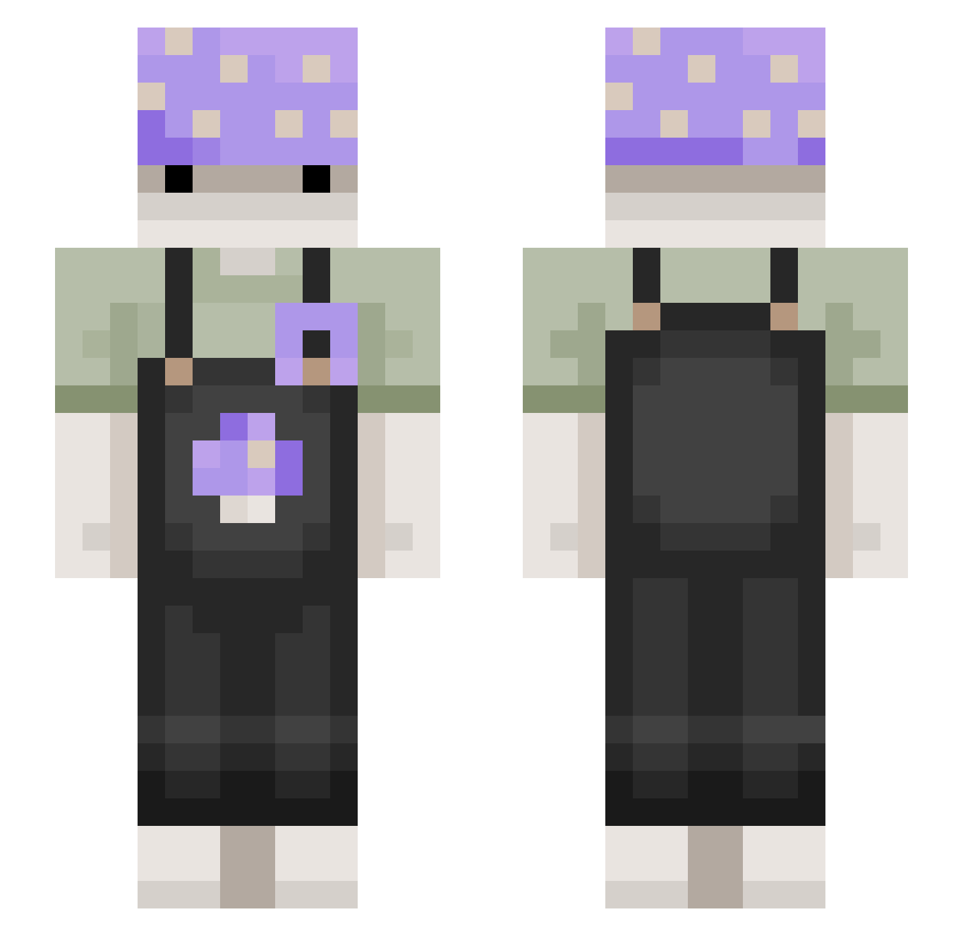 Shroom1e_ Minecraft skin, front and back view