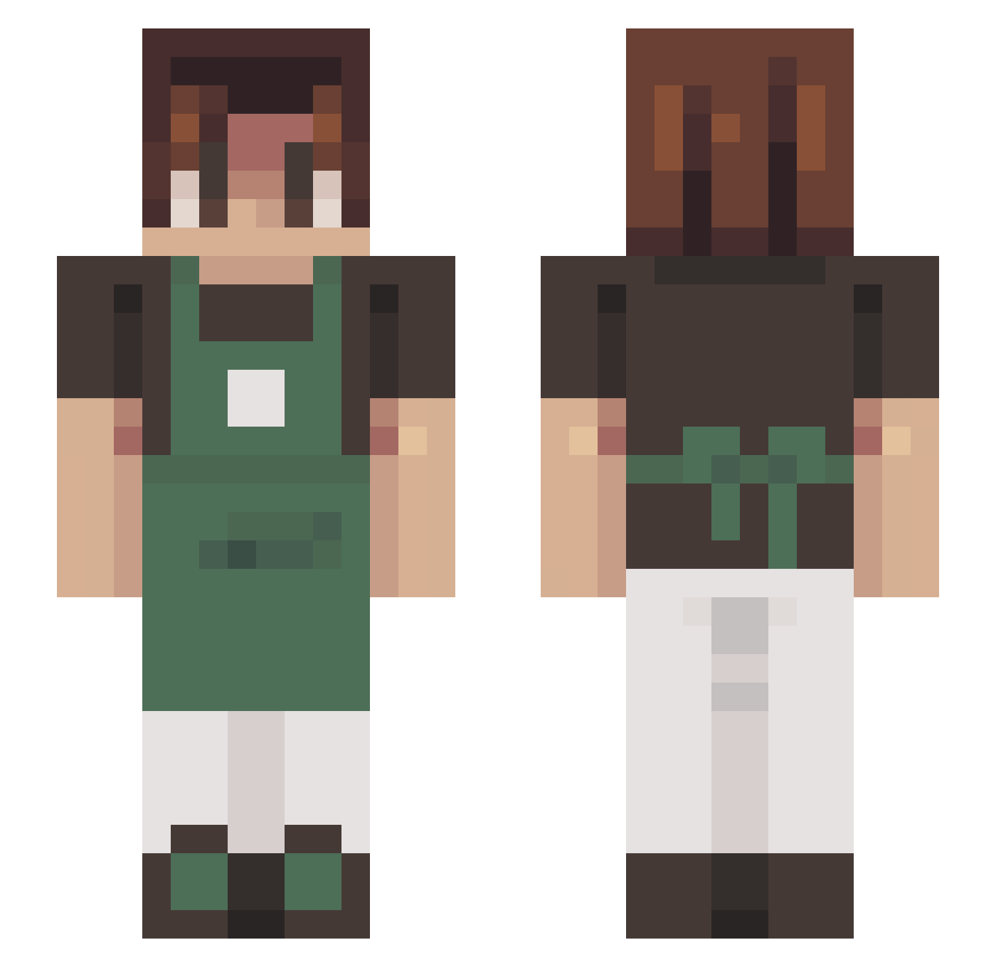 SBE_Macchiato Minecraft skin, front and back view