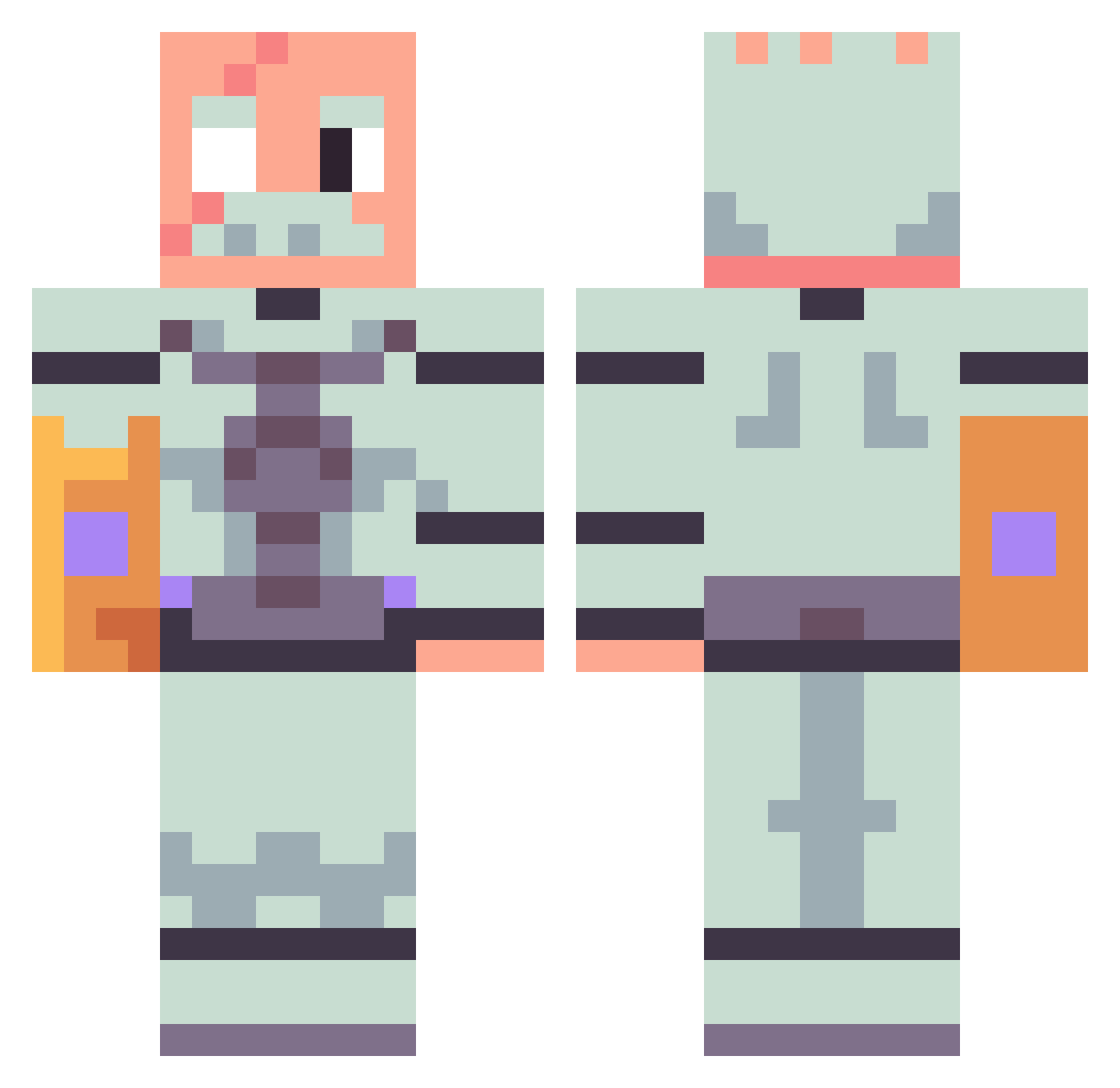 ilovebully Minecraft skin, front and back view