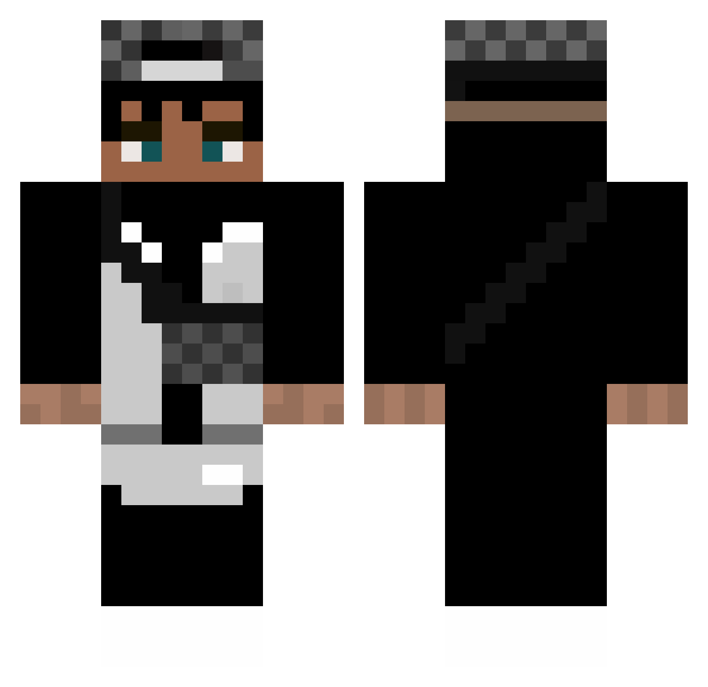 Bhavz Minecraft skin, front and back view