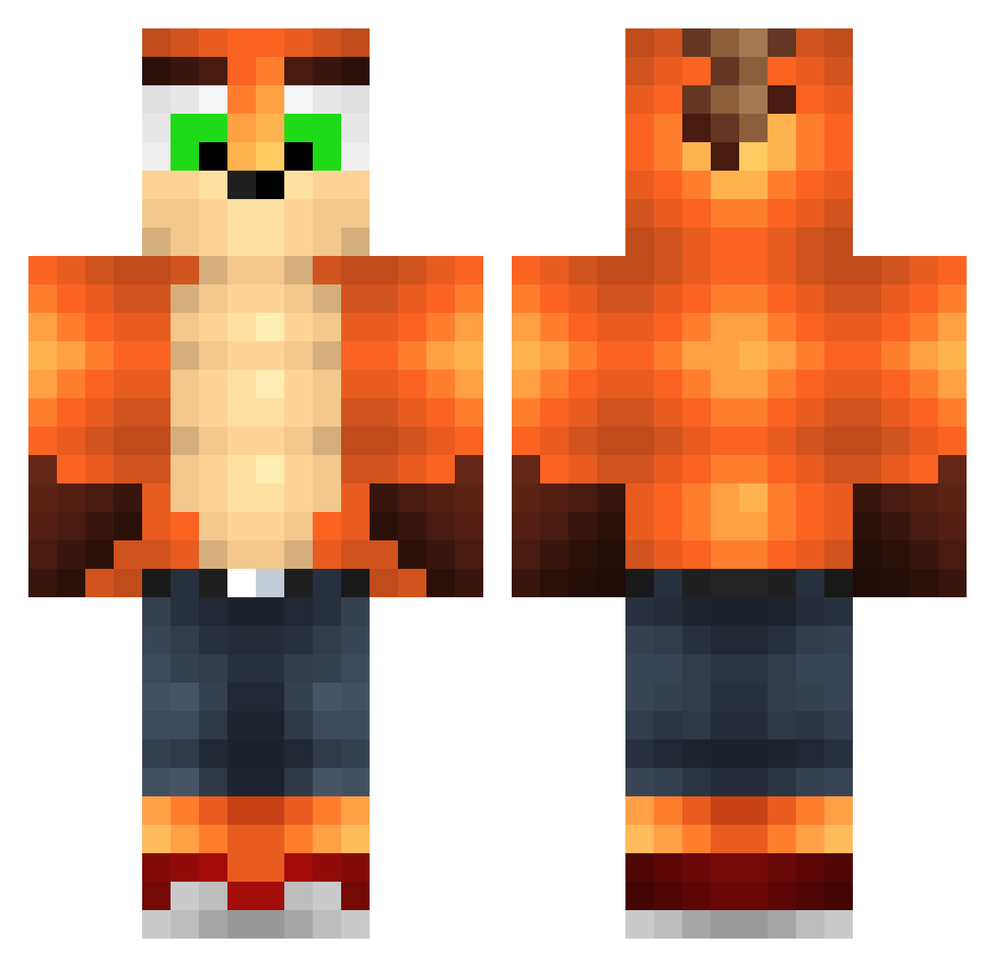 bjornmani00 Minecraft skin, front and back view