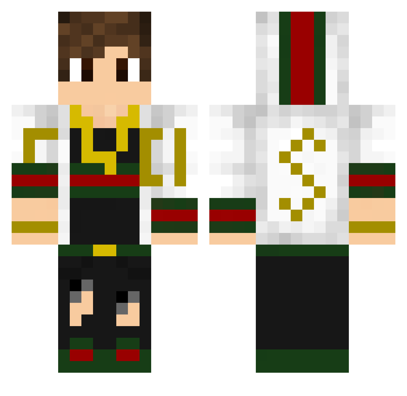 reservoirs Minecraft skin, front and back view