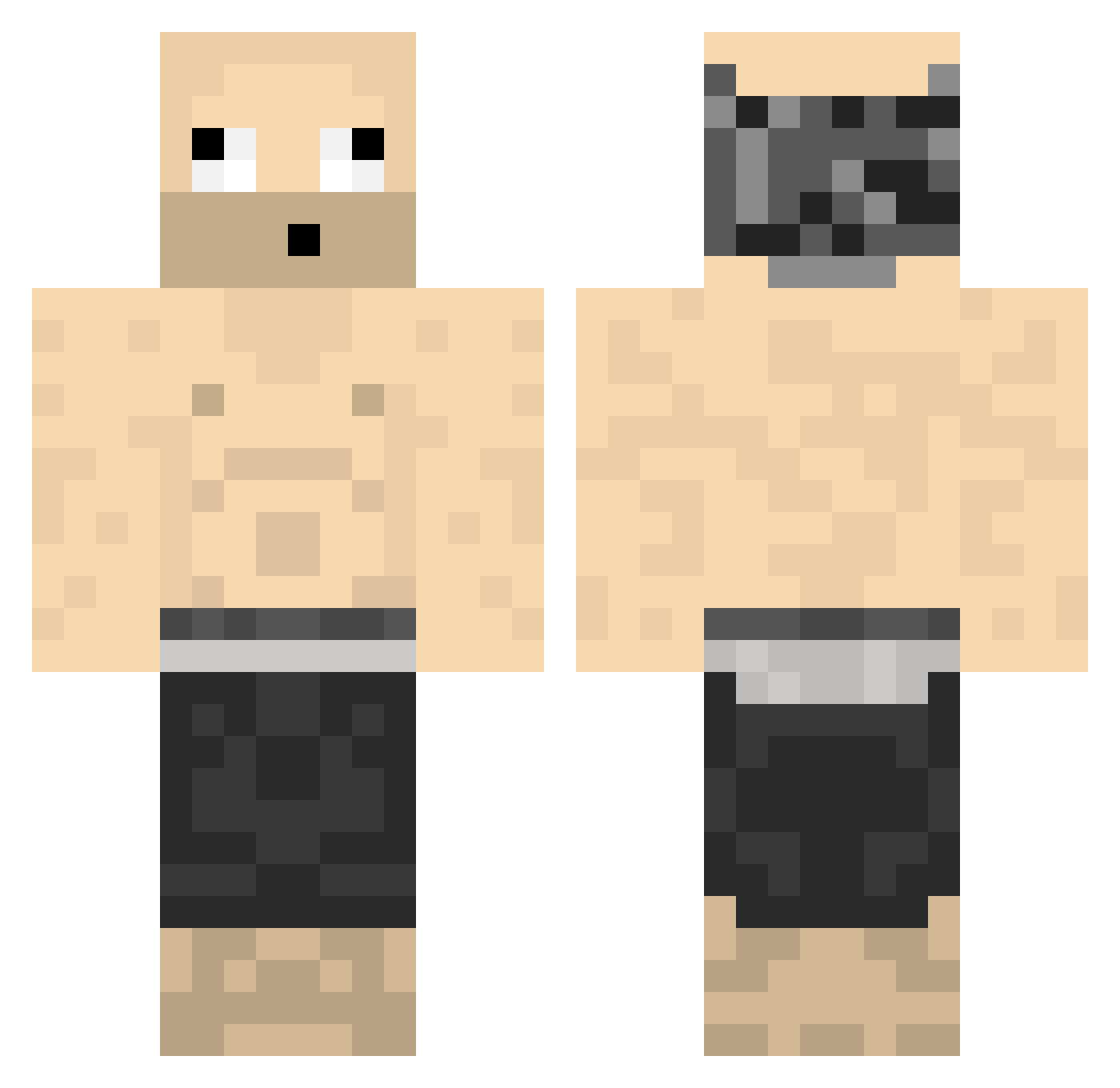 Aksu1v Minecraft skin, front and back view