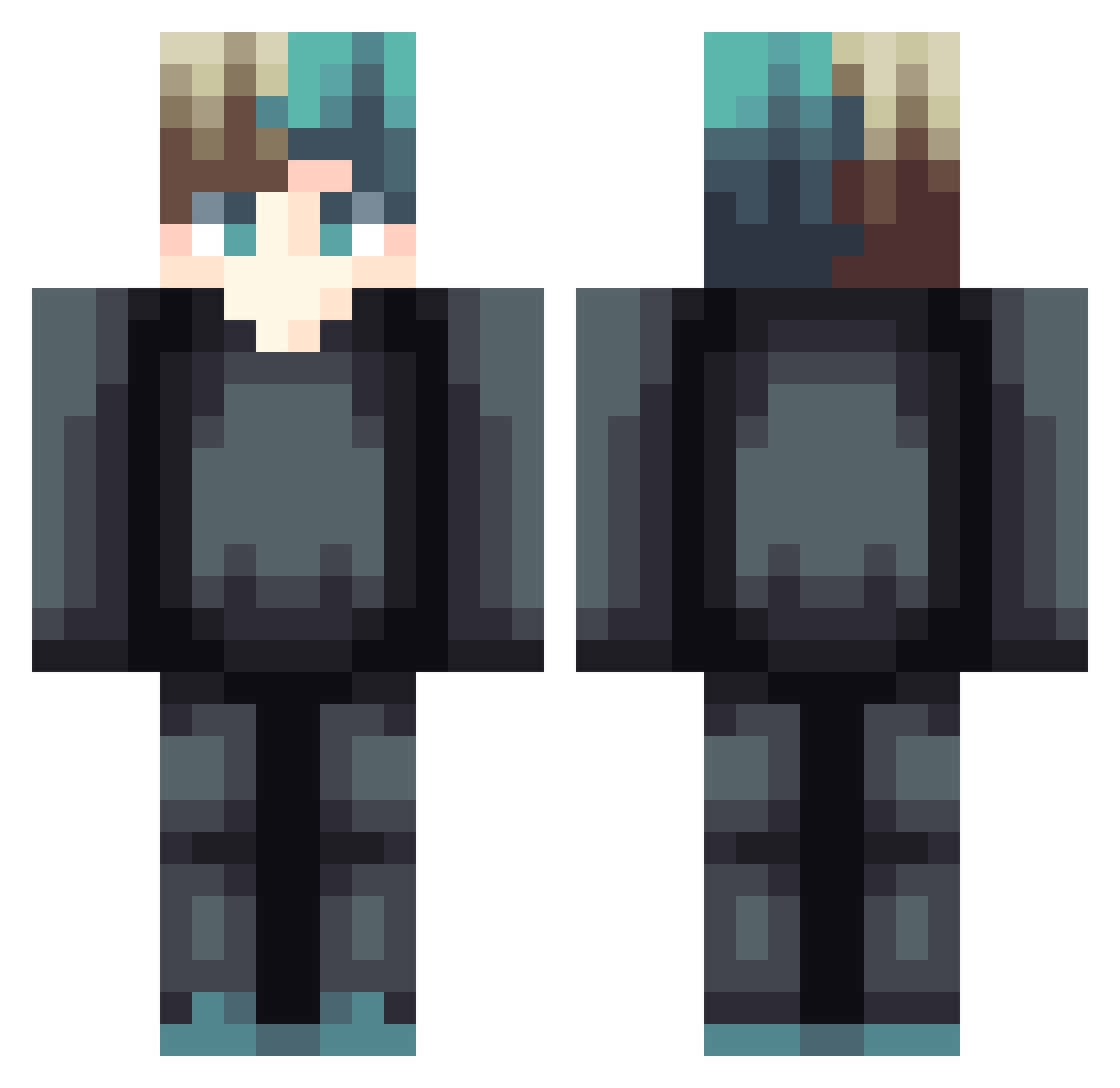 Wittingly Minecraft skin, front and back view