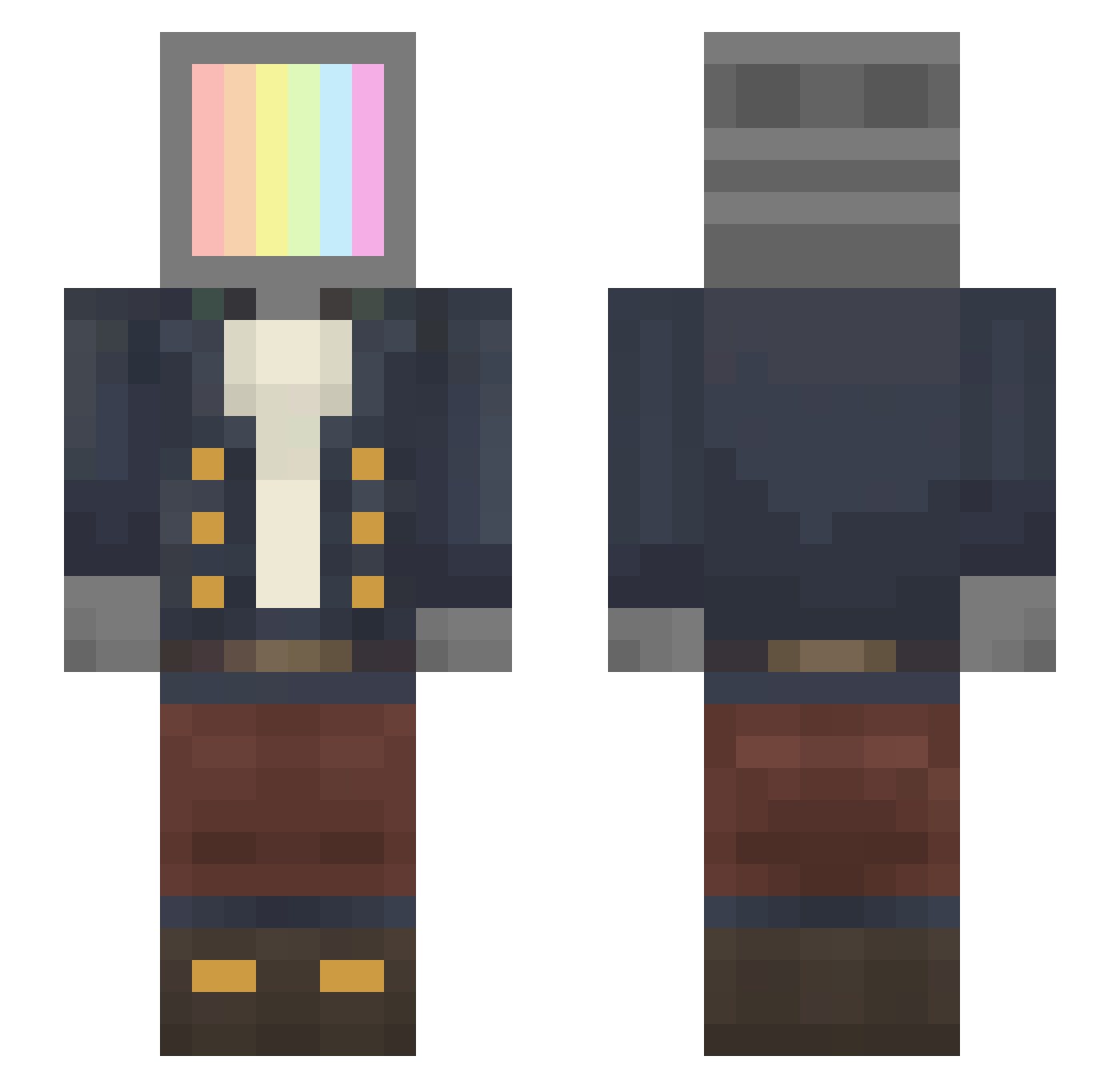 NiceRyan1234 Minecraft skin, front and back view