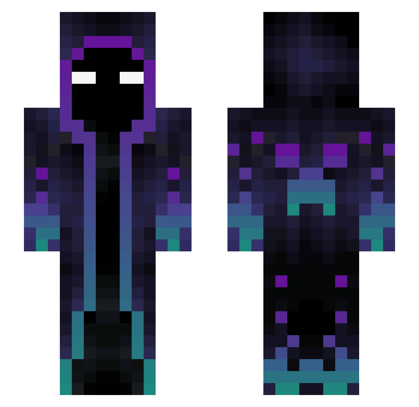 Cocorad Minecraft skin, front and back view