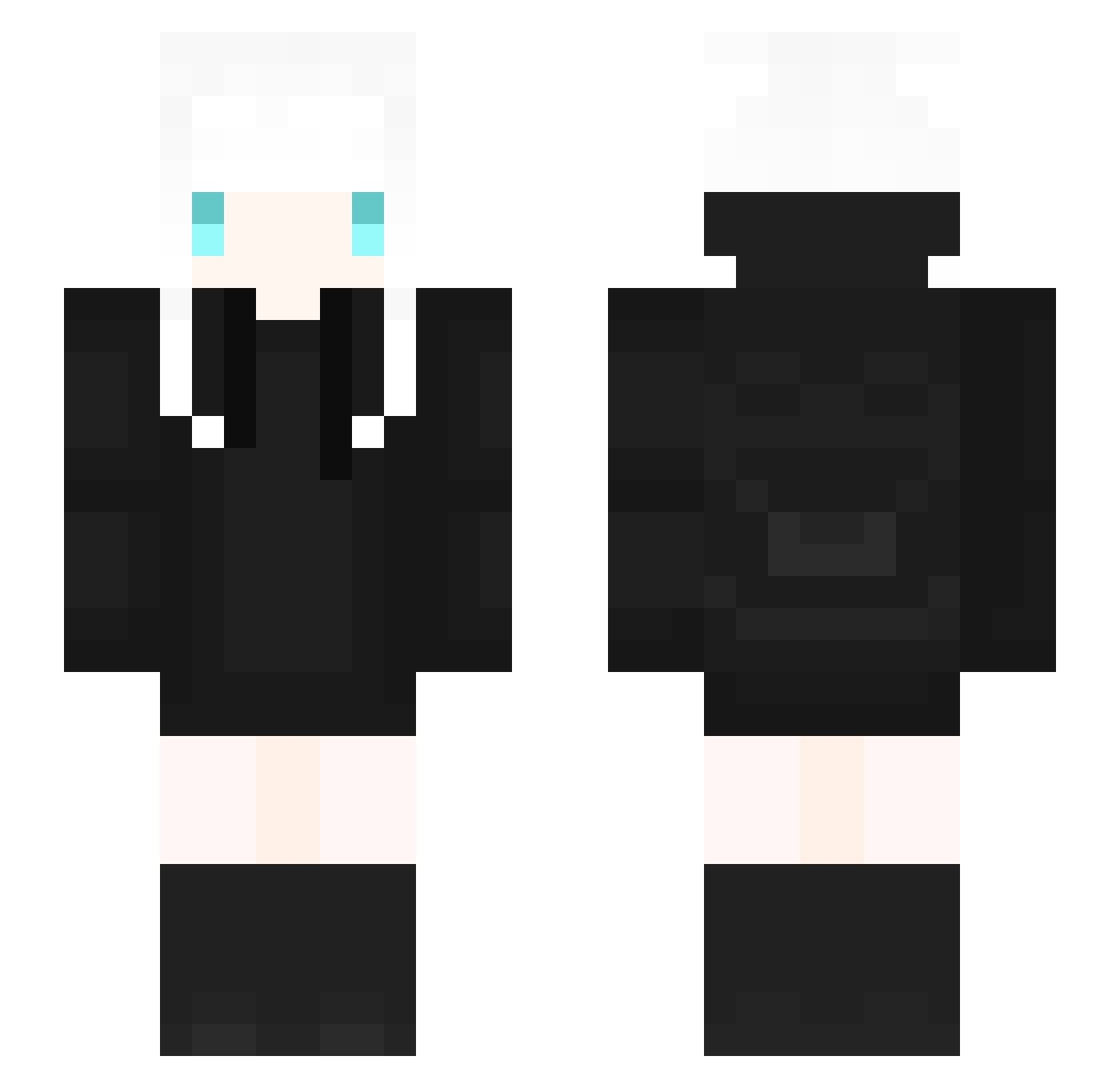 juniprf Minecraft skin, front and back view