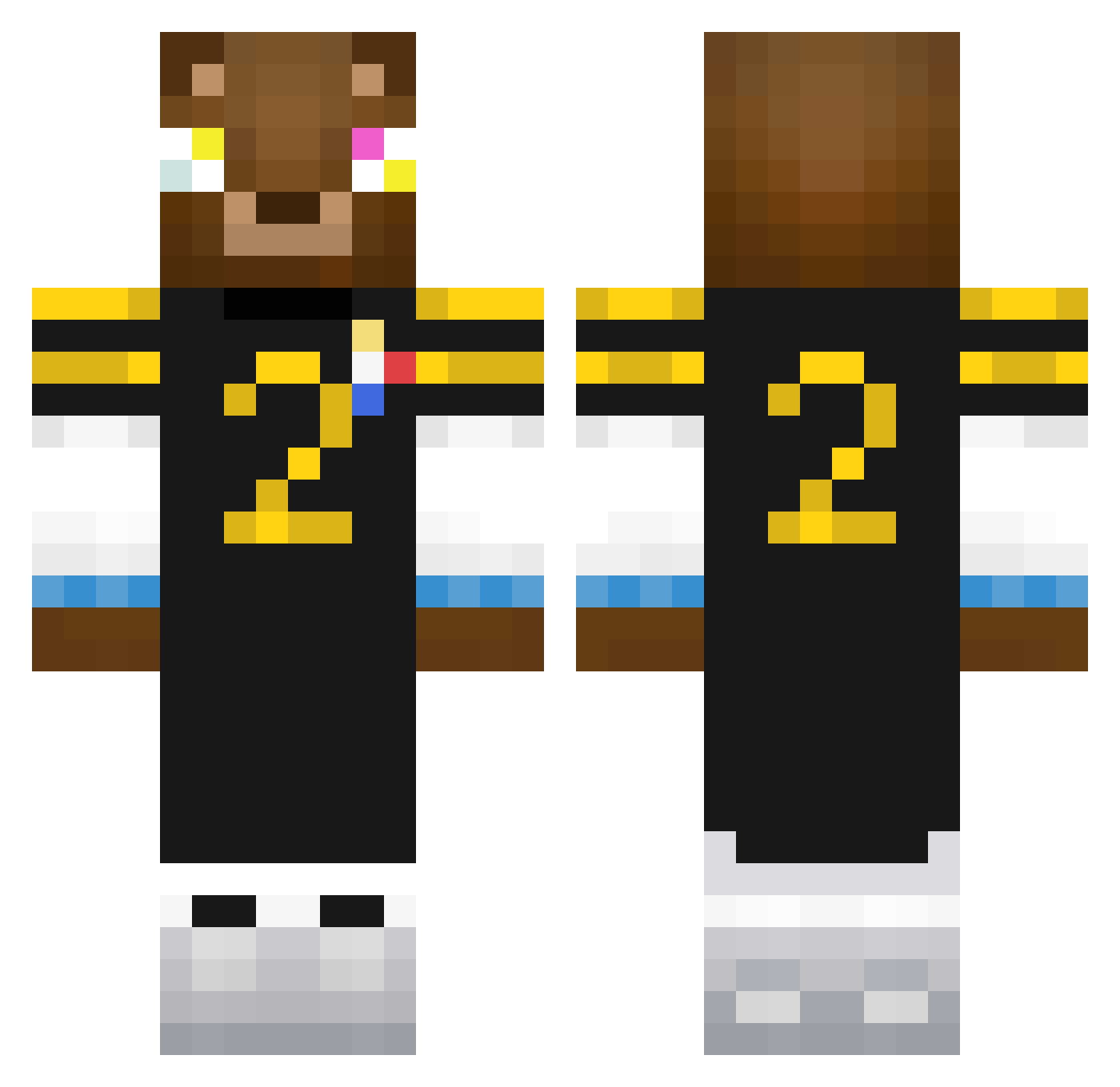 thechillypenguin Minecraft skin, front and back view