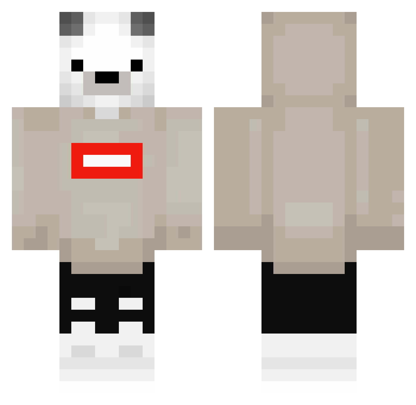 Legilic Minecraft skin, front and back view