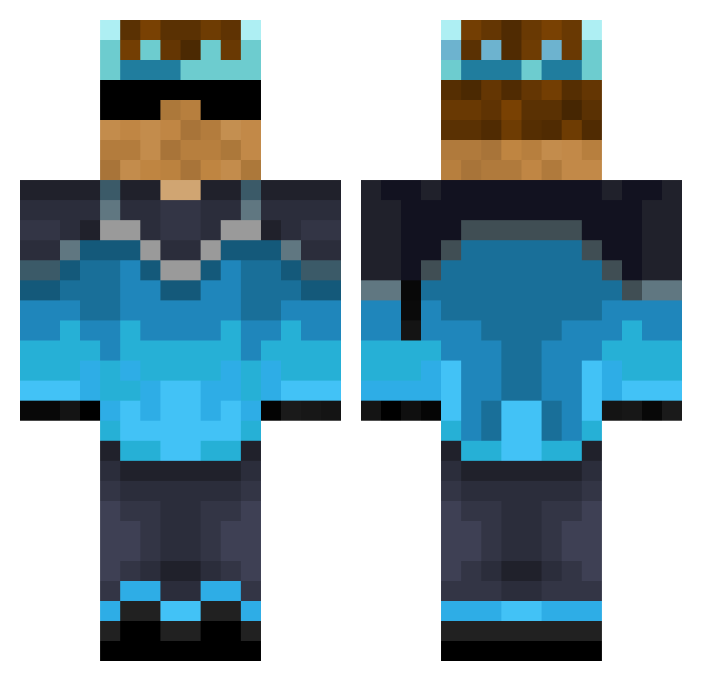 insane_mohamed Minecraft skin, front and back view