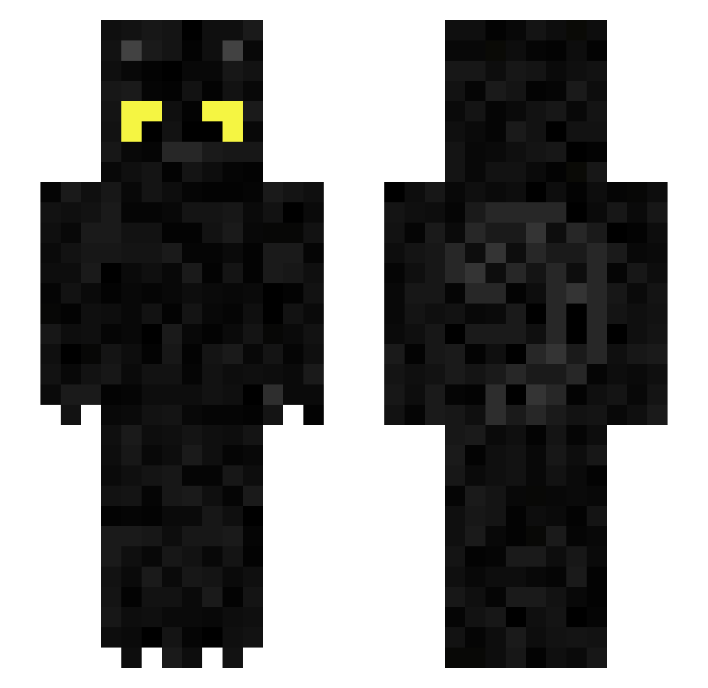 arzi67 Minecraft skin, front and back view