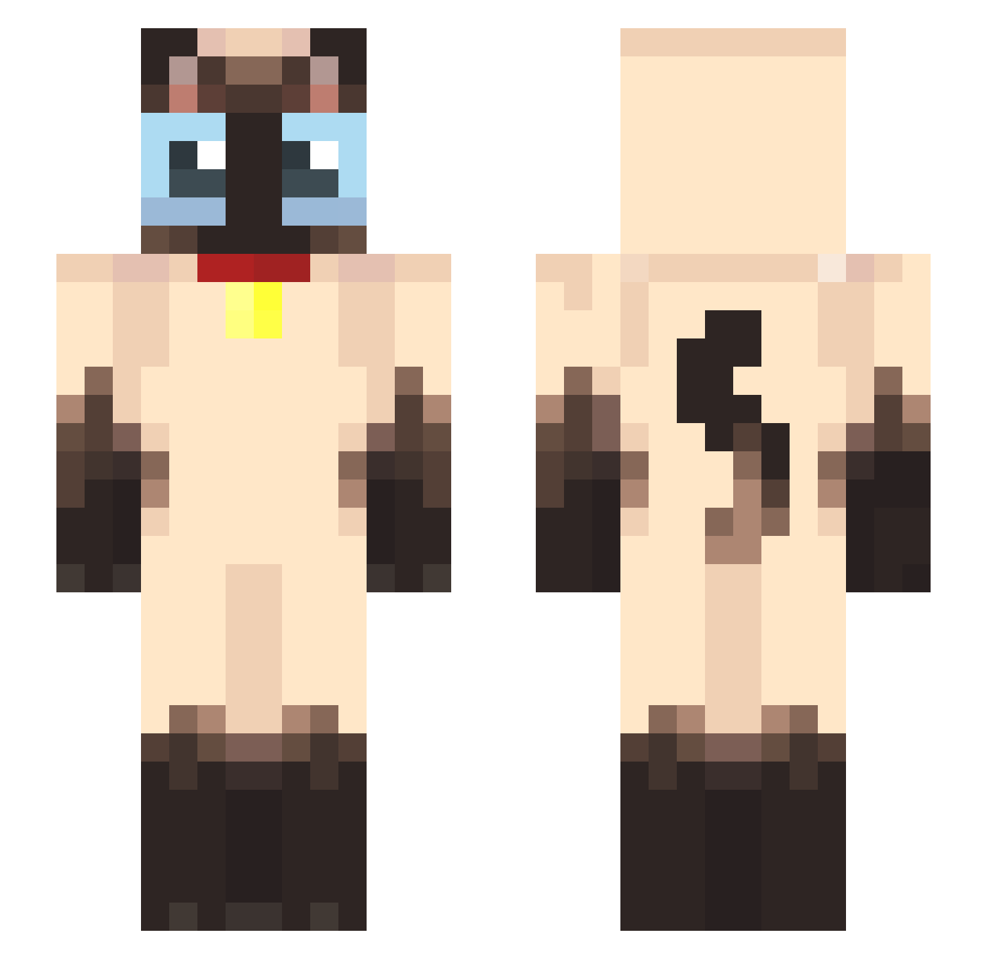 Kerropi0_ Minecraft skin, front and back view