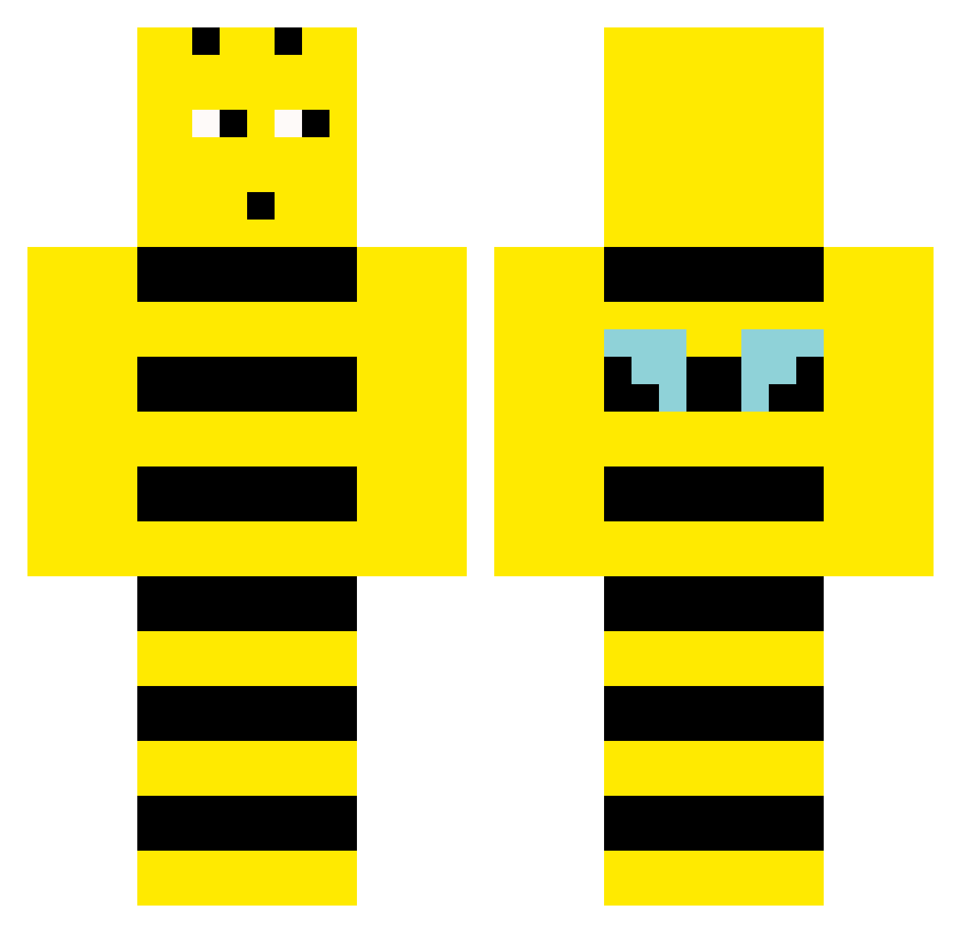 OLIVE1004 Minecraft skin, front and back view
